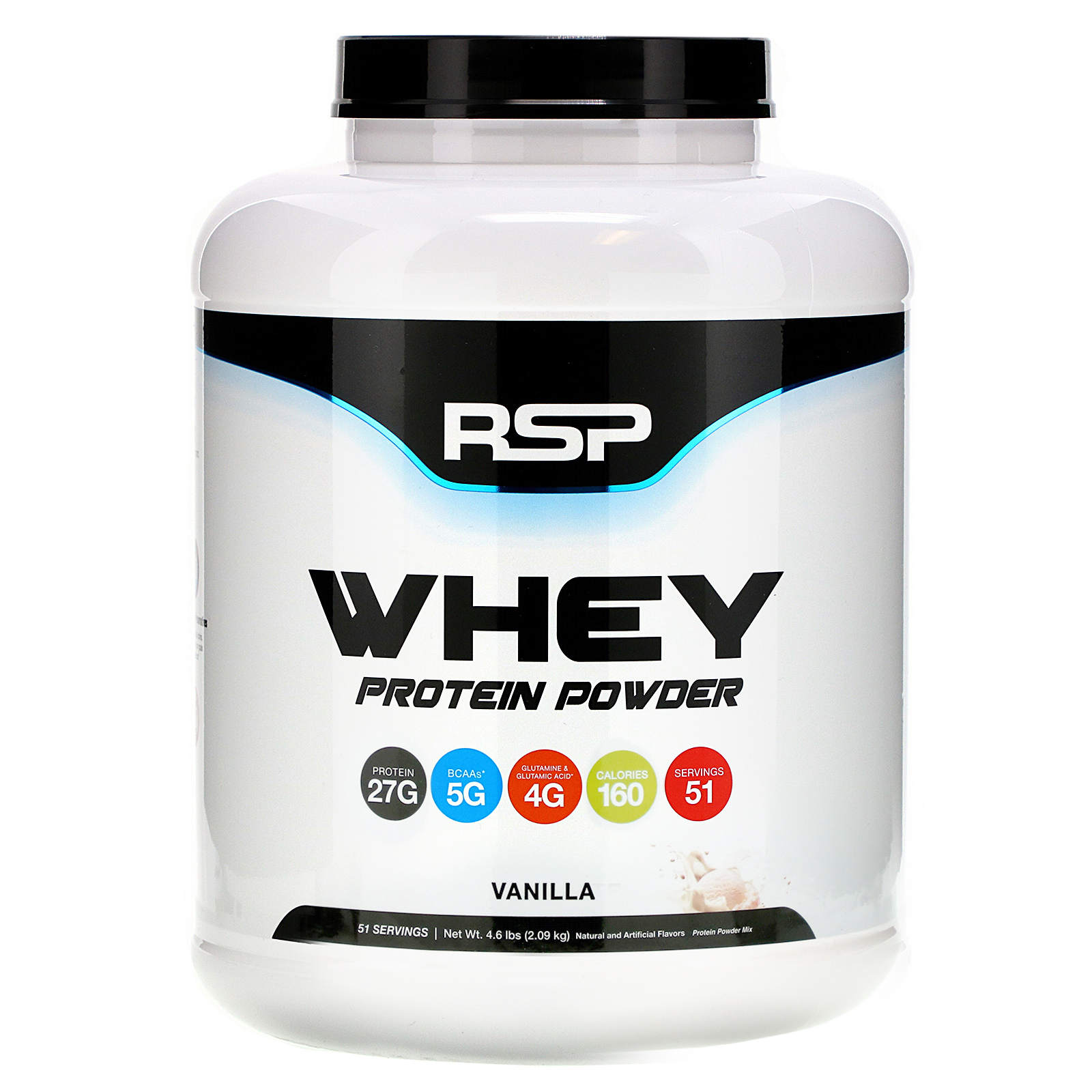 RSP Nutrition, Whey Protein Powder, Baunilha, 2,09 kg (4,6 lb)