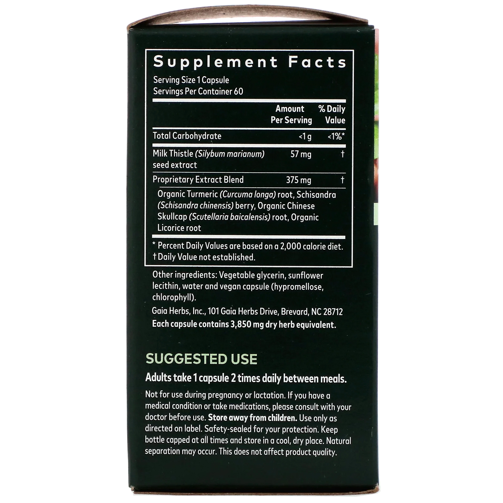 Gaia Herbs, Liver Health, 60 Vegan Liquid Phyto-Caps - Imagem 2