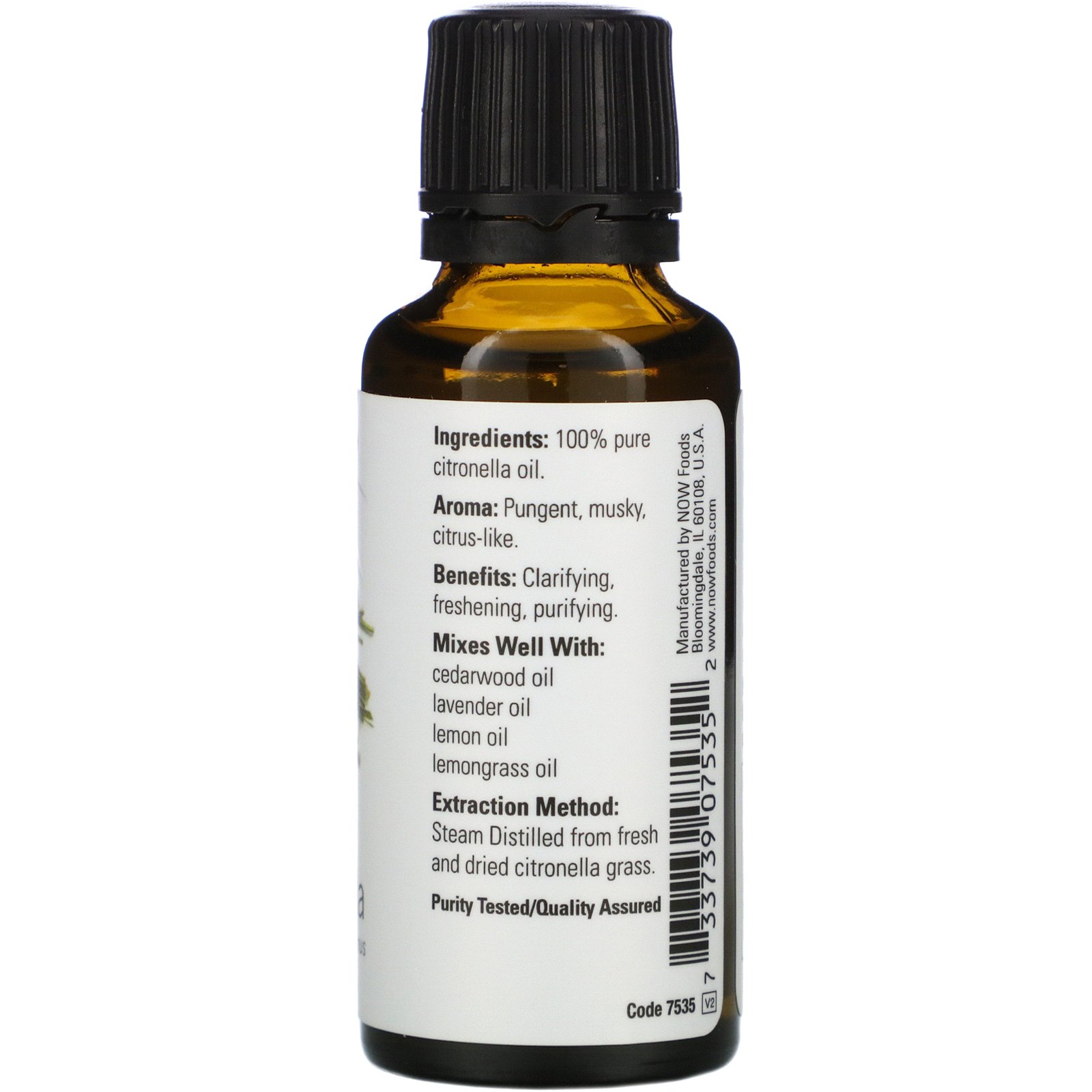 Now Foods, Óleos Essenciais, Citronela, 30 ml (1 fl oz) - Imagem 2