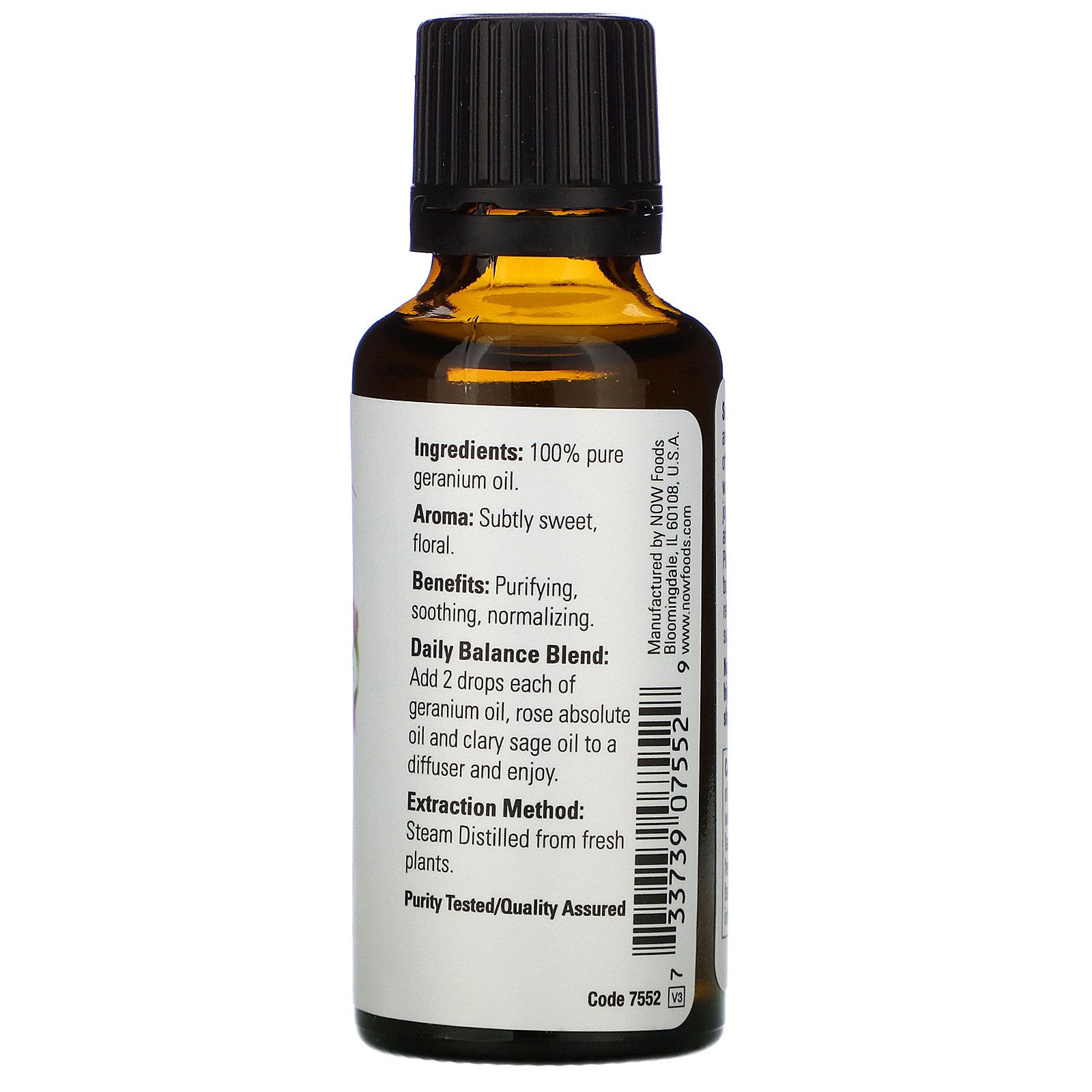 Now Foods, Óleos Essenciais, Gerânio, 30 ml (1 fl oz) - Imagem 2