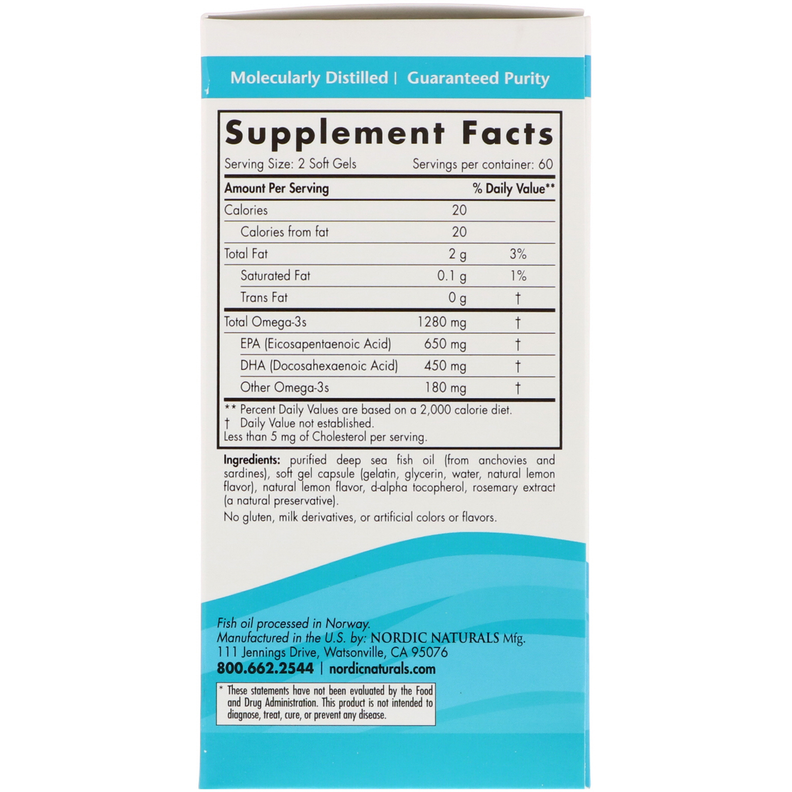 Nordic Naturals, Ultimate Omega, Limão, 1.280 mg, 120 Cápsulas Softgel - Imagem 2
