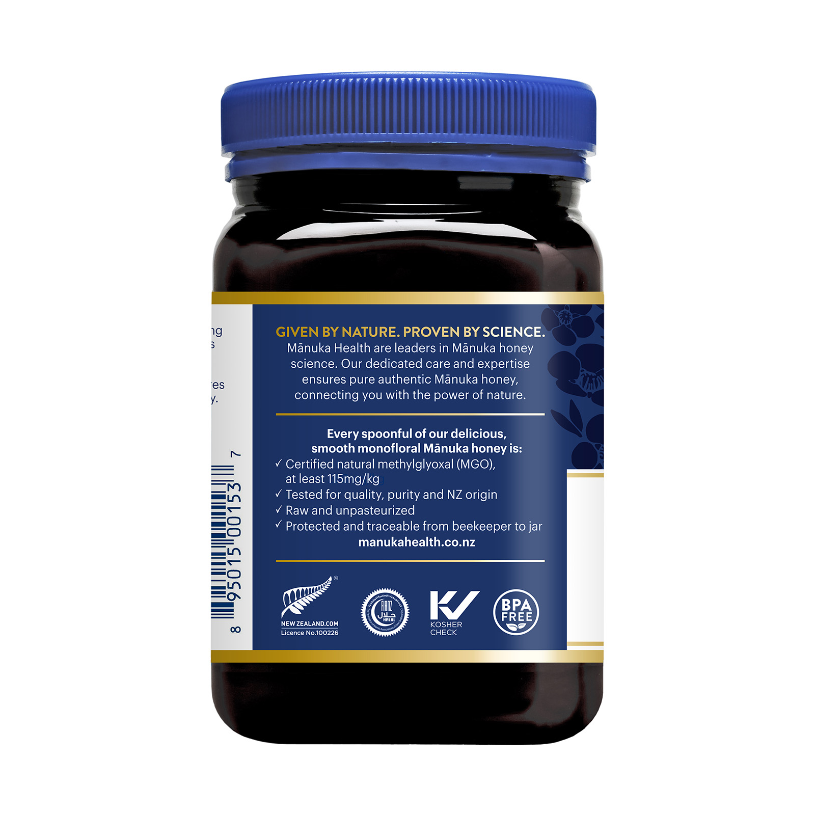 Manuka Health, Manuka Honey, MGO 115+, 1.1 lb (500 g) - Imagem 3