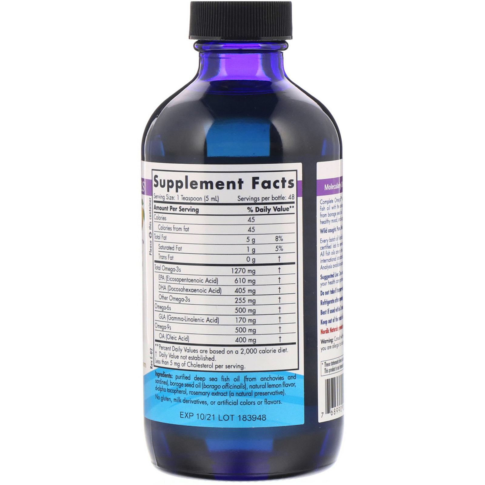 Nordic Naturals, Complete Omega, Limão, 8 fl oz (237 ml) - Imagem 2
