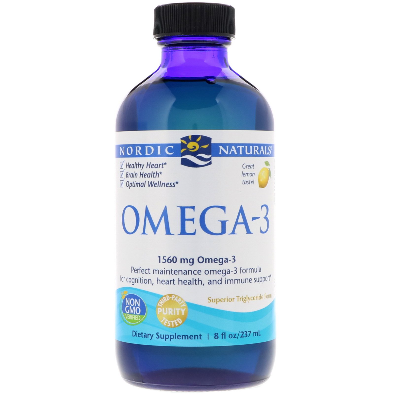 Nordic Naturals, Ômega-3, Limão, 237 ml (8 fl oz)