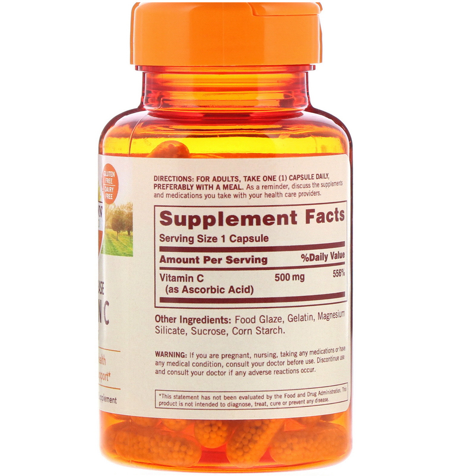 Sundown Naturals, Vitamin C, Timed Release, 500 mg, 90 Capsules - Imagem 2
