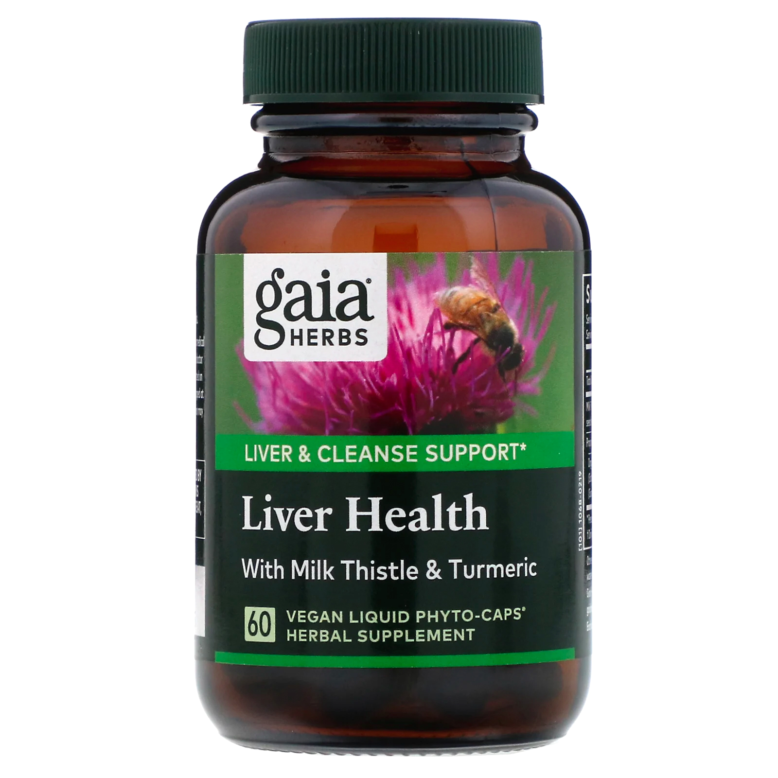 Gaia Herbs, Liver Health, 60 Vegan Liquid Phyto-Caps - Imagem 3