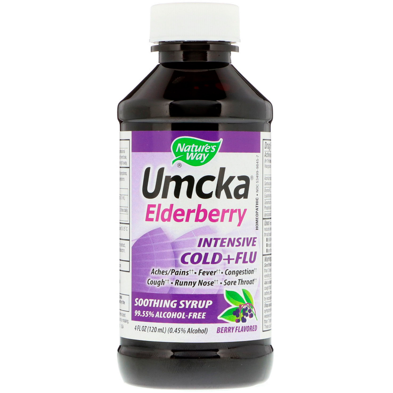 Nature's Way, Umcka Elderberry, Intensivo Contra Gripe, Sabor de Frutas Vermelhas, 4 oz (120 ml) - Imagem 4