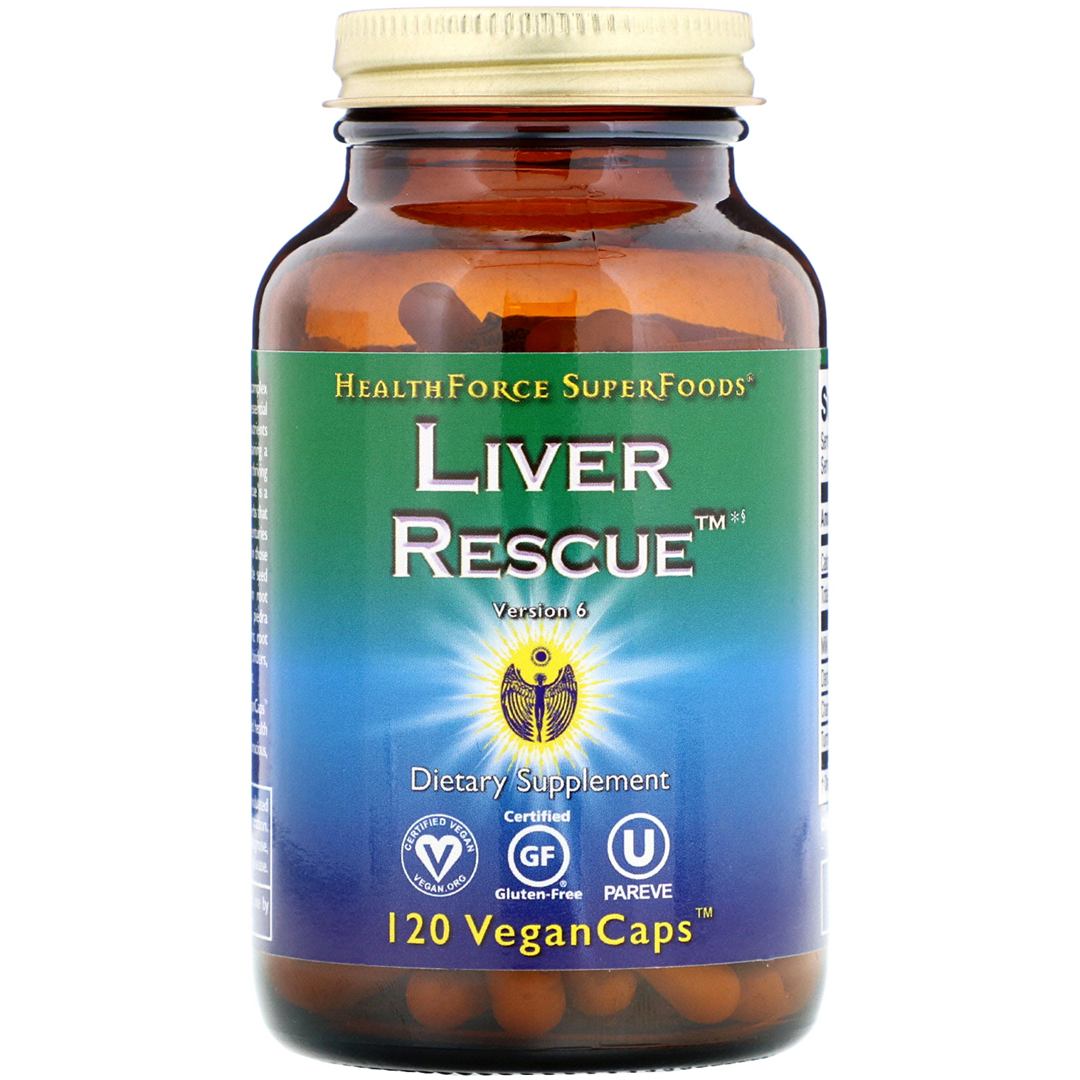 HealthForce Superfoods, Liver Rescue, Versão 6, 120 Cápsulas Veganas