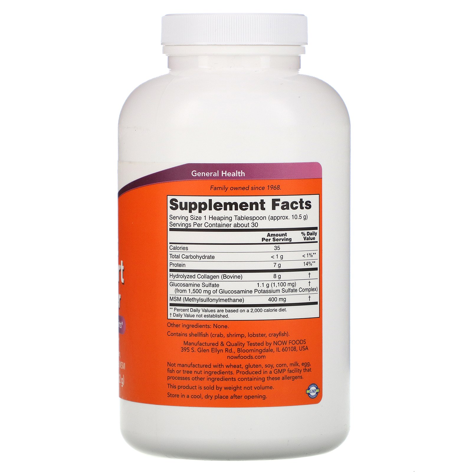 Now Foods, Suporte a juntas, em pó, 11 oz (312 g) - Imagem 2