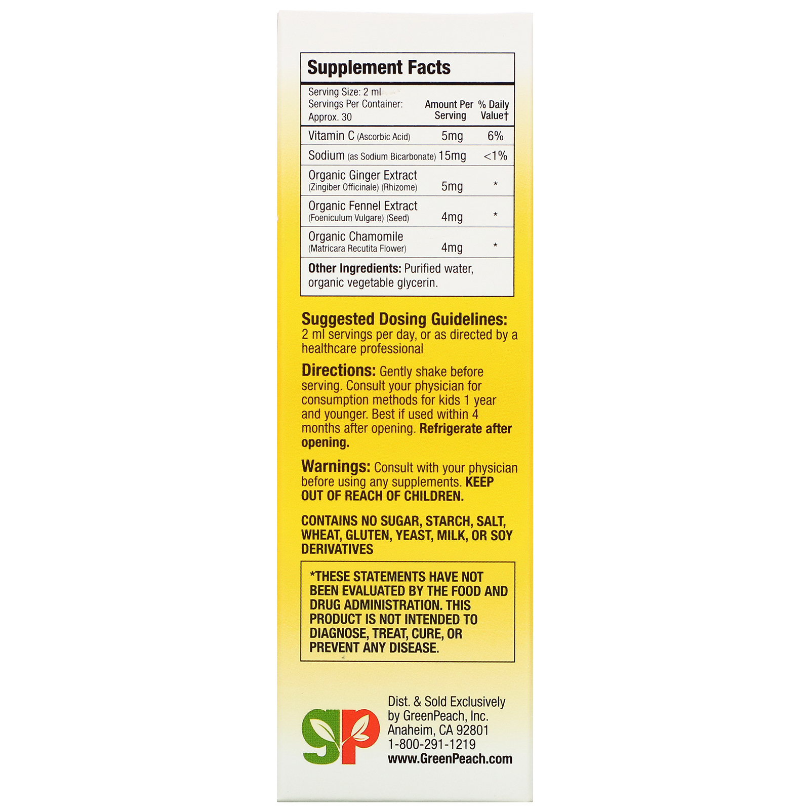 GreenPeach, Organic Gripe Water, 2 fl oz (60 ml) - Imagem 2