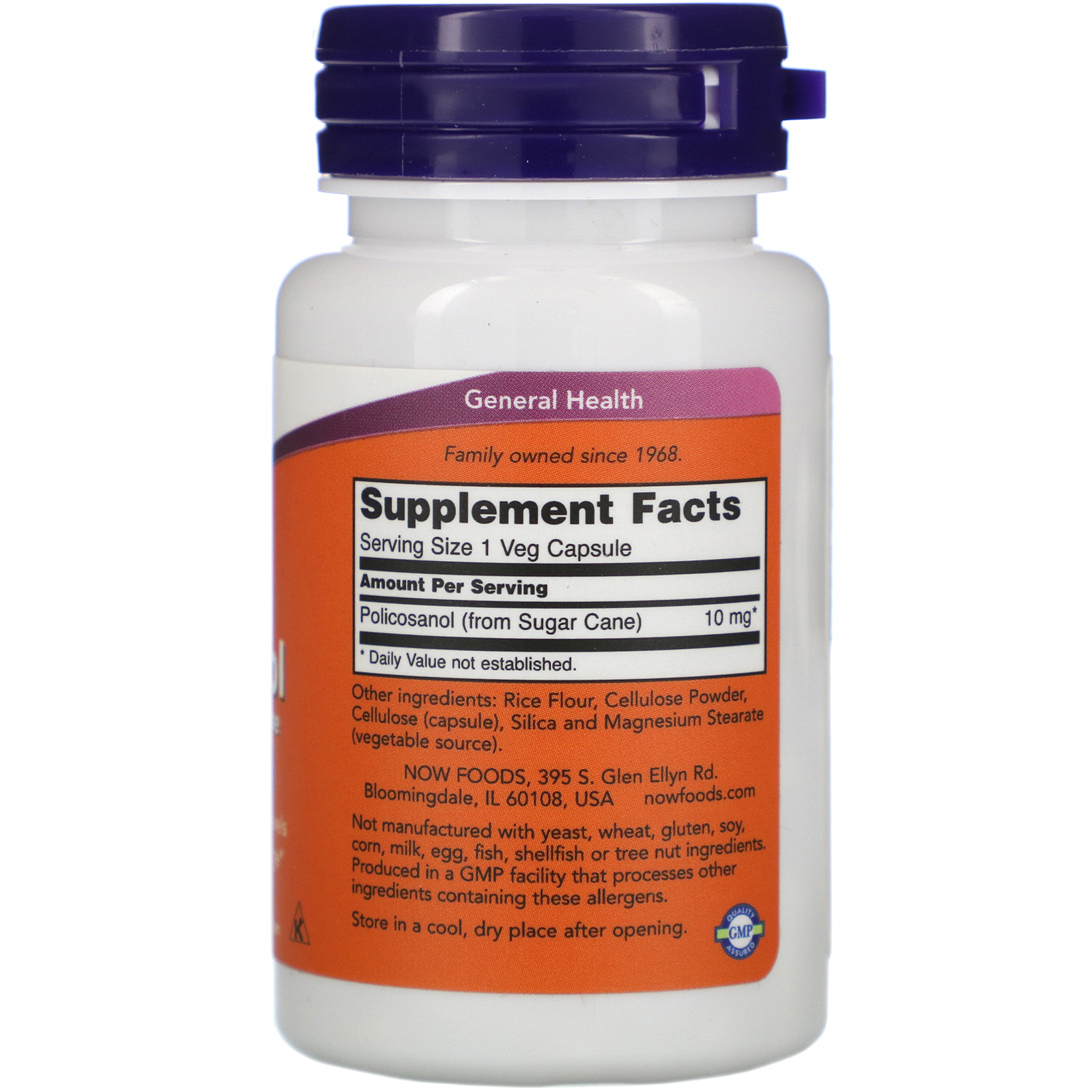 Now Foods, Policosanol, 10 mg, 90 Cápsulas Vegetais - Imagem 2