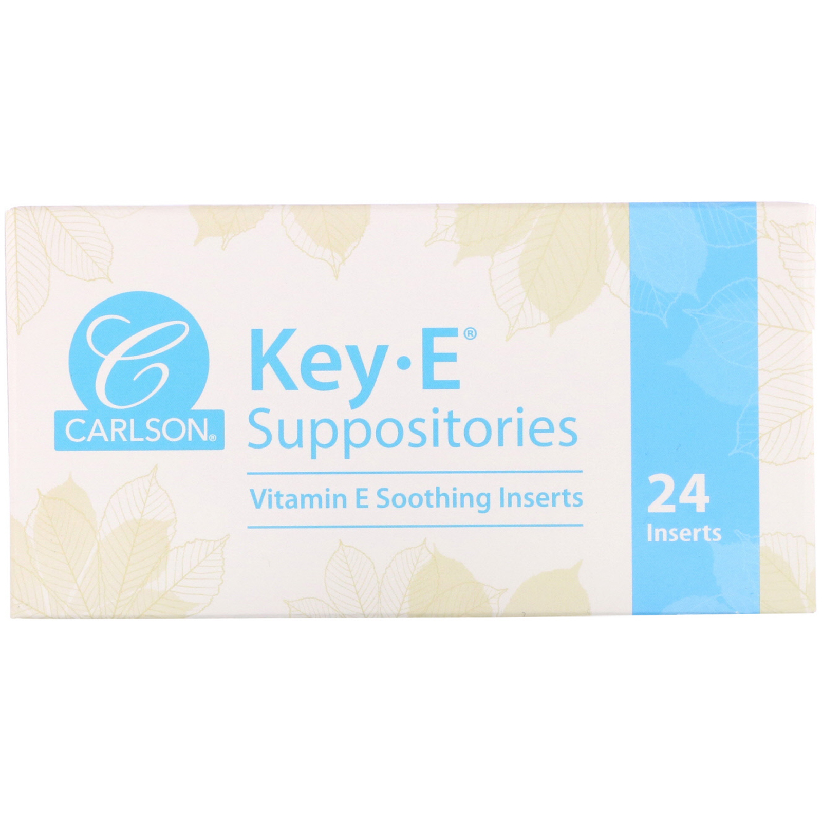 Carlson Labs, Key•E Supositórios, 24 Unidades Calmantes