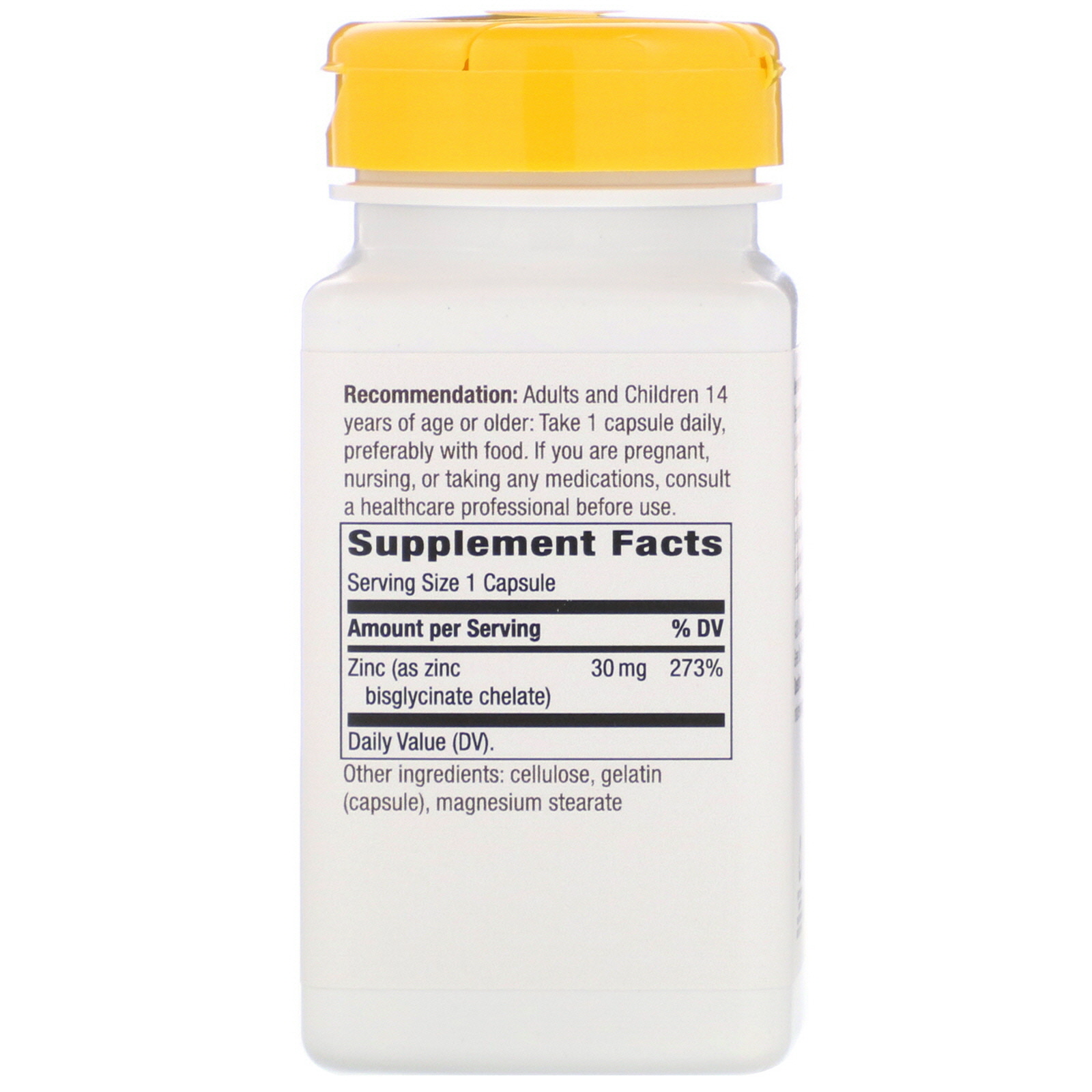 Nature's Way, Bisglicinato de Zinco, 30 mg, 100 Cápsulas - Imagem 2