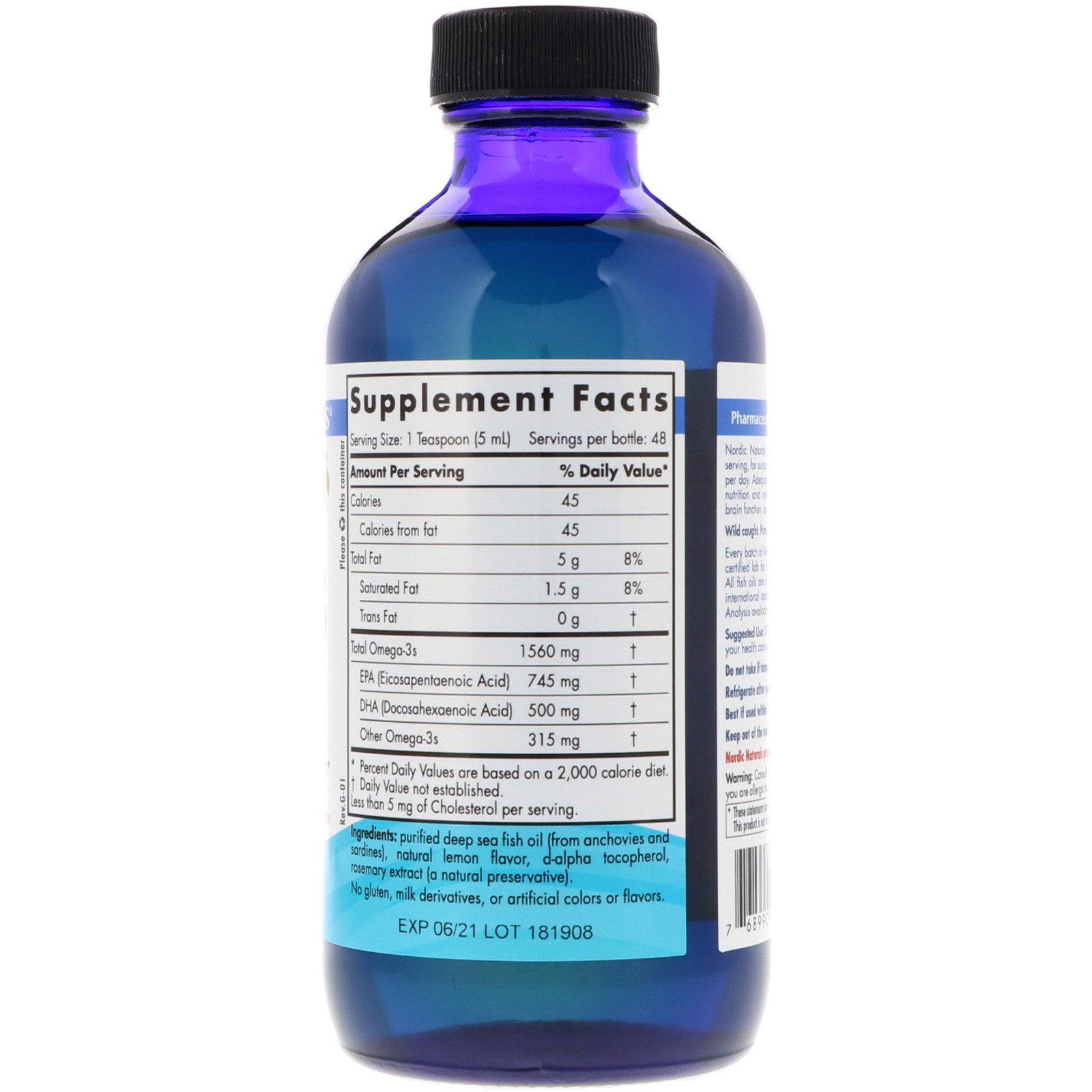 Nordic Naturals, Ômega-3, Limão, 237 ml (8 fl oz) - Imagem 2