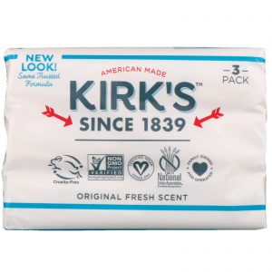 Comprar kirk's, gentle castile soap bar, original fresh scent, 3 bars, 4 oz (113 g) each preço no brasil banho banho & beleza sabonete de castela sabonetes suplemento importado loja 29 online promoção -