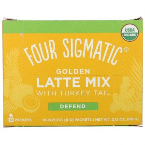 Comprar four sigmatic, golden latte mix with turkey tail, 10 packets, 0. 21 oz (6 g) each preço no brasil cogumelos suplementos nutricionais suplemento importado loja 143 online promoção -