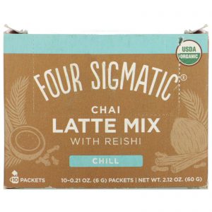 Comprar four sigmatic, chai latte mix with reishi, 10 packets, 0. 21 oz (6 g) each preço no brasil chás e café chás medicinais suplemento importado loja 89 online promoção -