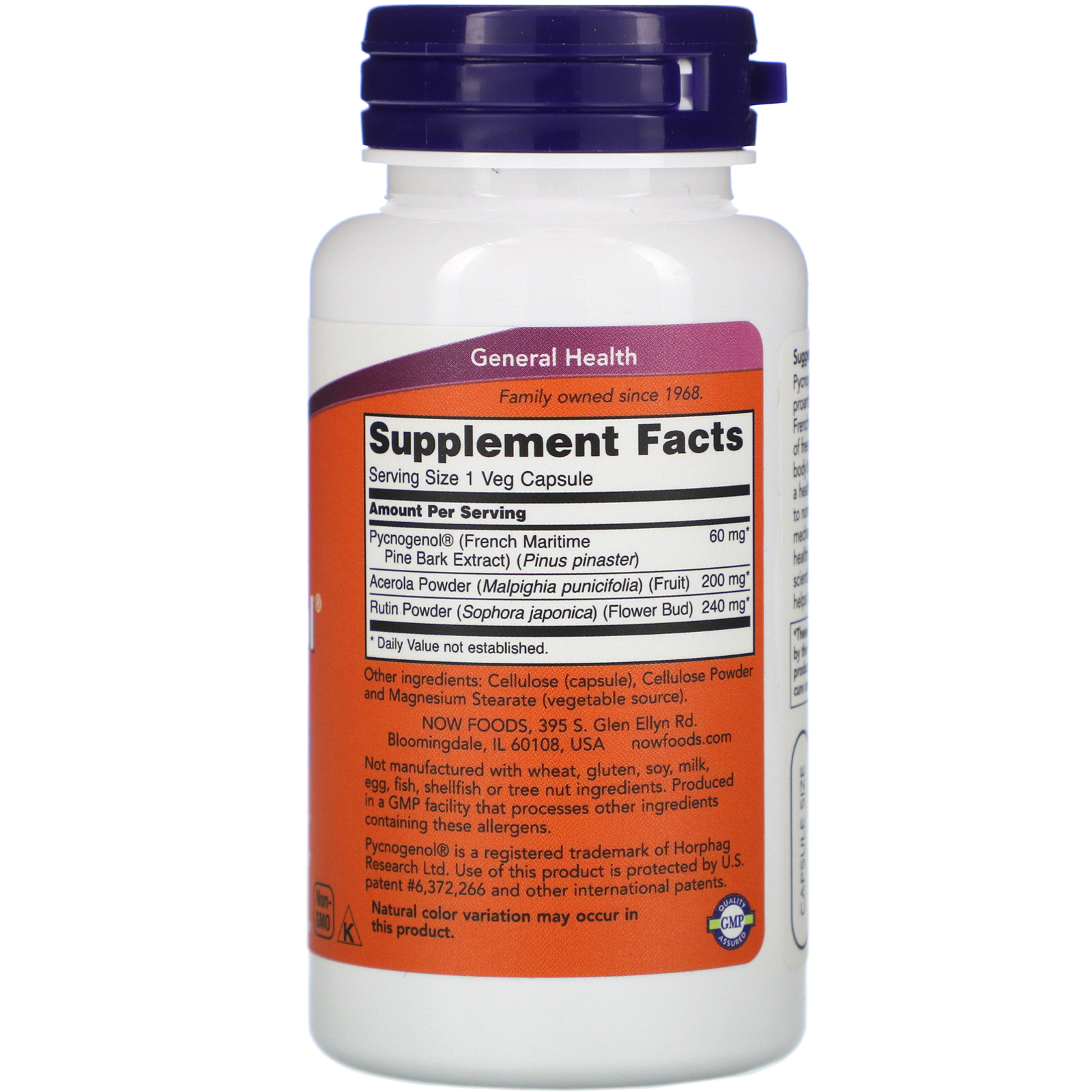 Now Foods, Pycnogenol, 60 mg, 50 Cápsulas Vegetais - Imagem 2
