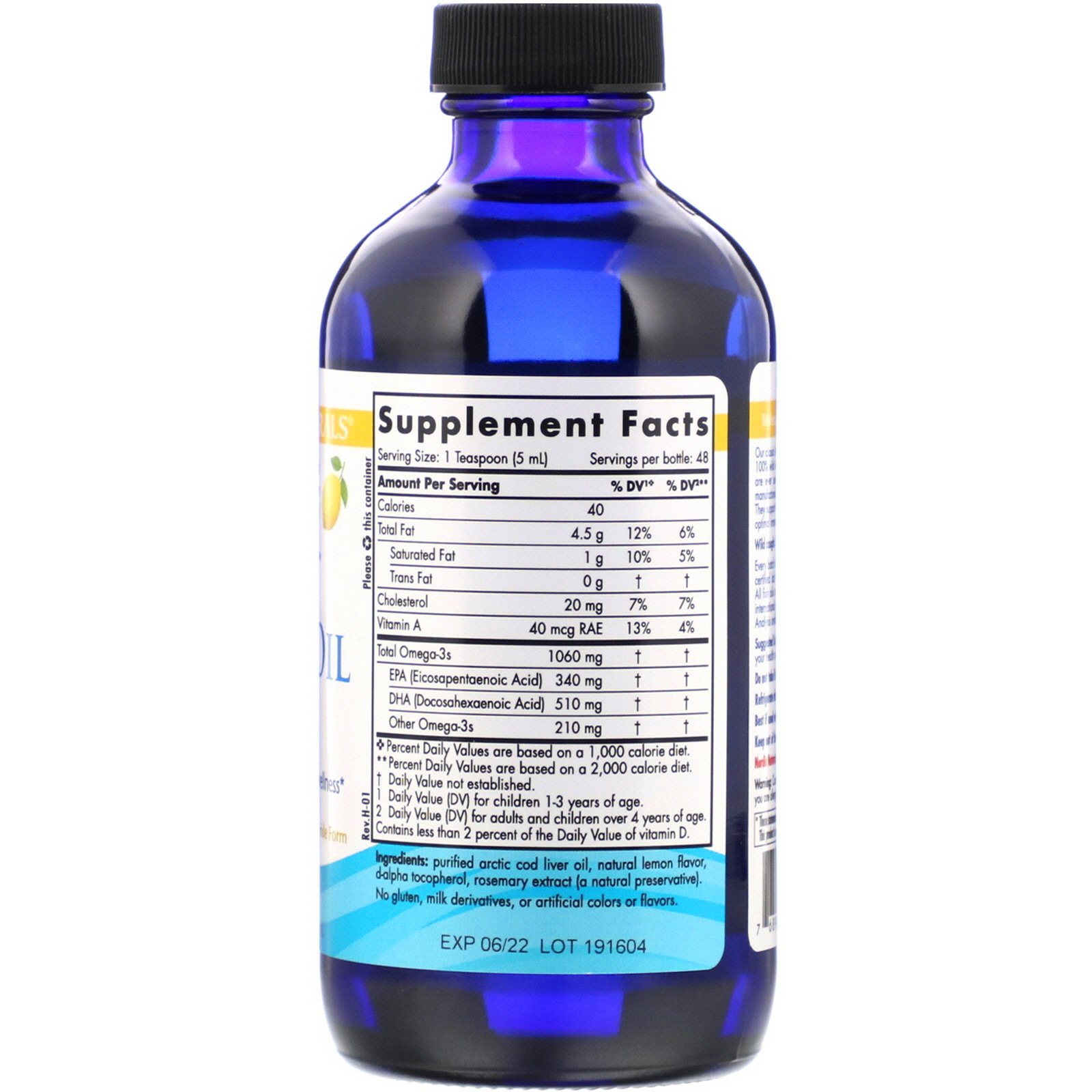 Nordic Naturals, Óleo de Fígado de Bacalhau do Ártico, Limão, 237 ml (8 fl oz) - Imagem 2