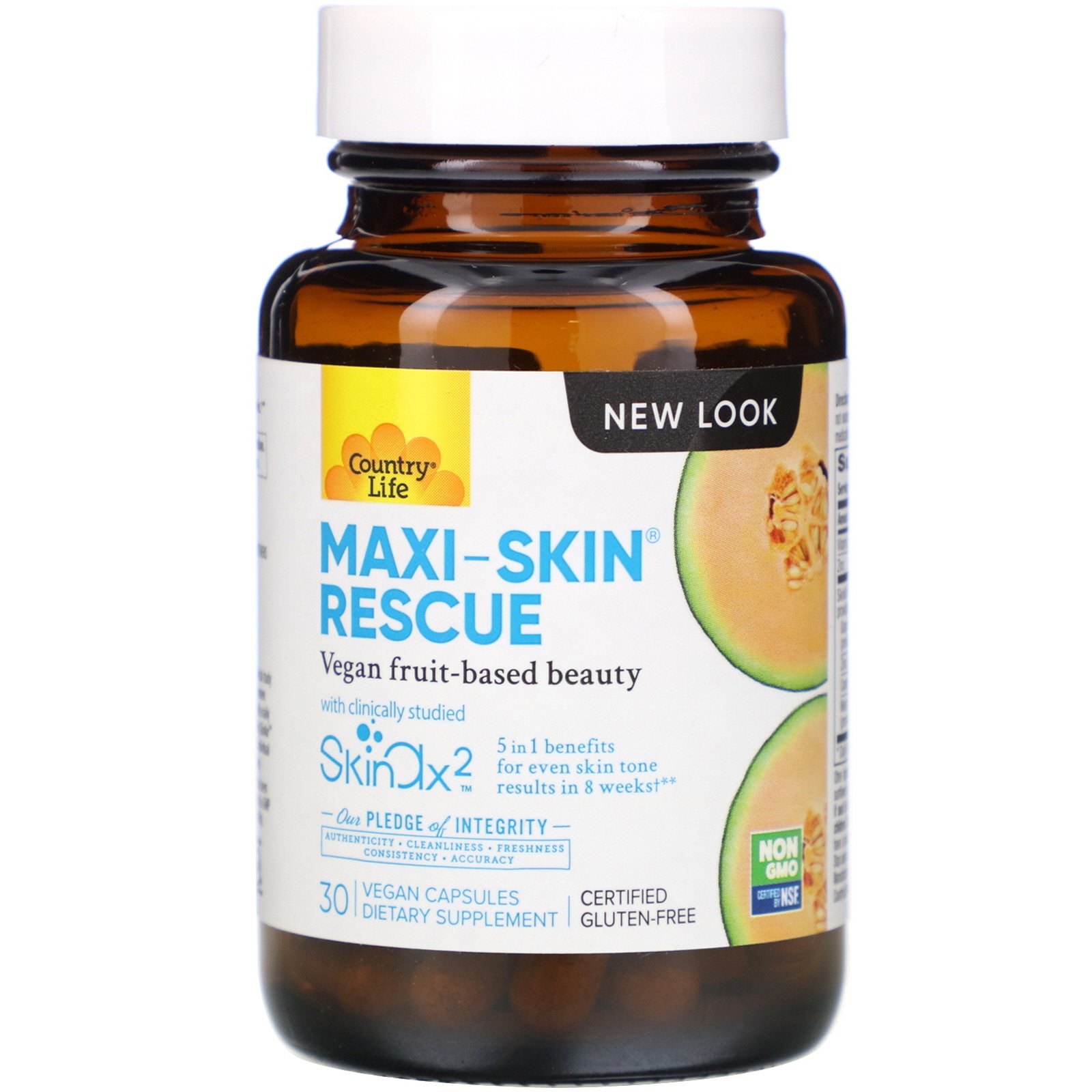 Country Life, Recuperação Maxi-Skin, 30 Cápsulas Veganas