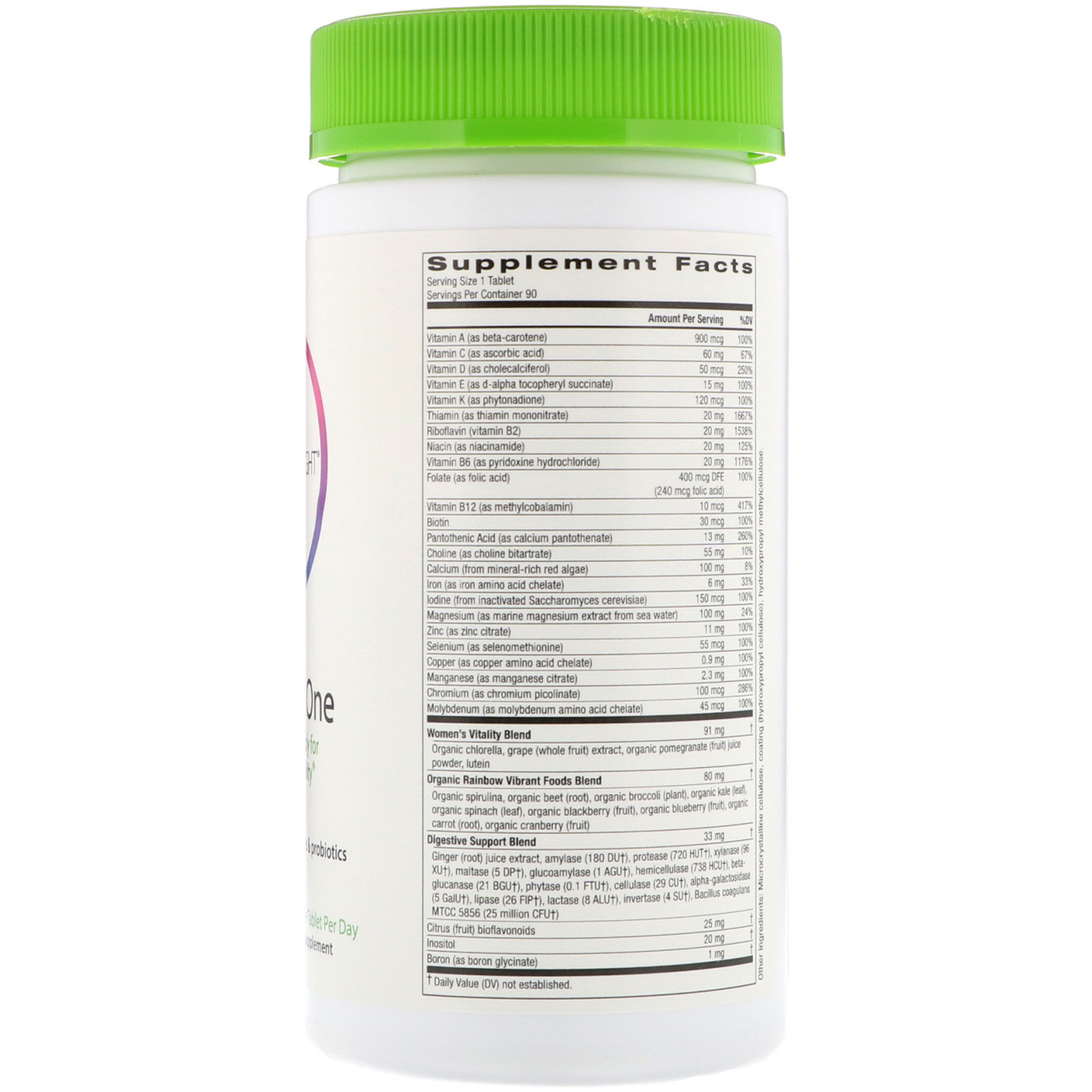 Rainbow Light, Women's One, 90 Comprimidos - Imagem 2