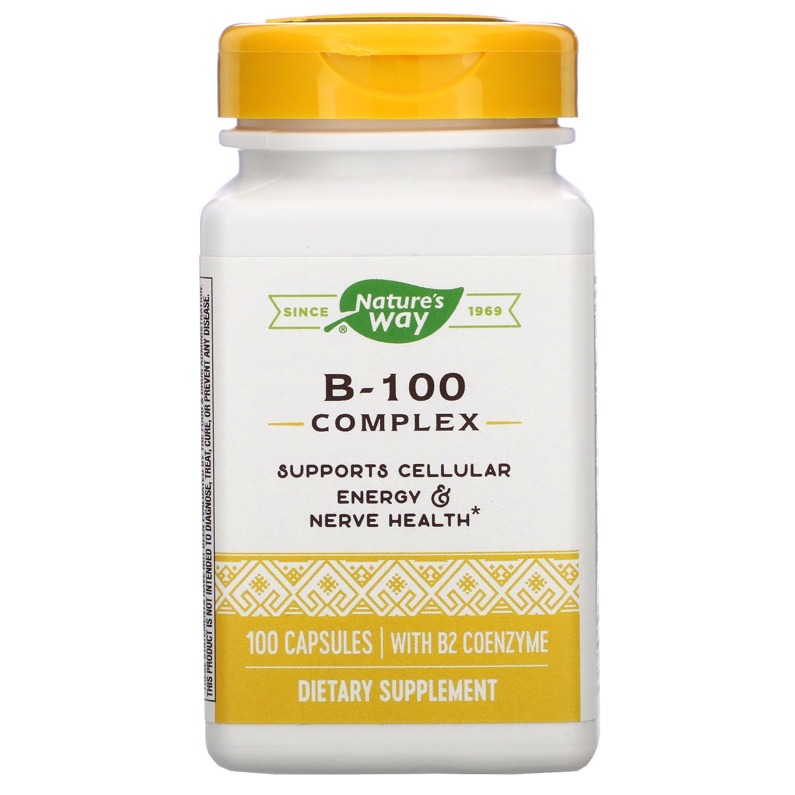Nature's Way, Complexo B-100, com Coenzima B2, 100 Cápsulas