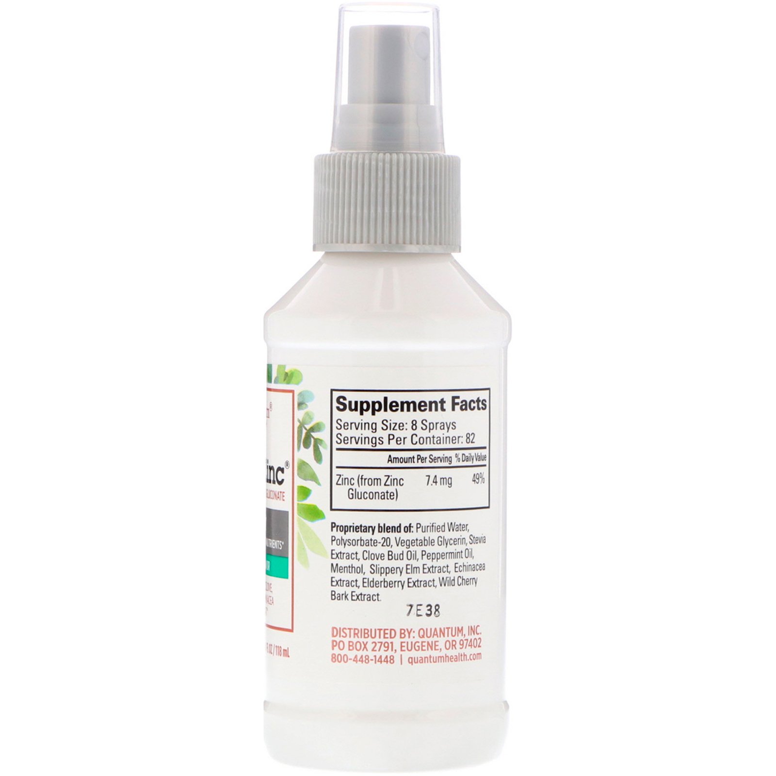 Quantum Health, Thera Zinc, Spray com Componentes que Reforçam a Imunidade, Sabor Hortelã e Cravo, 4 fl oz (120 ml) - Imagem 2