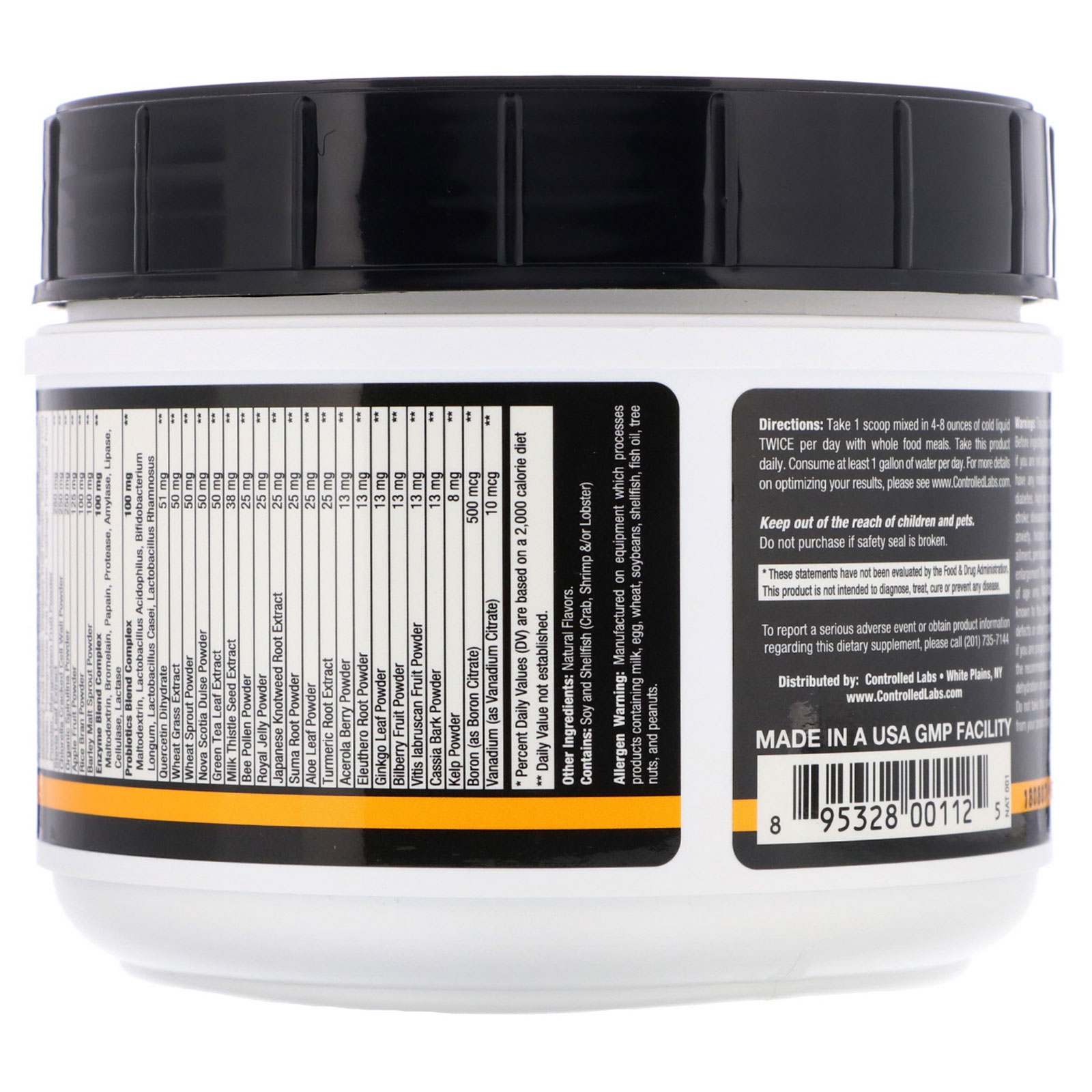 Controlled Labs, Tríade de Laranja e Vegetais, Sabor Laranja, 0,9 lbs (408 g) - Imagem 2