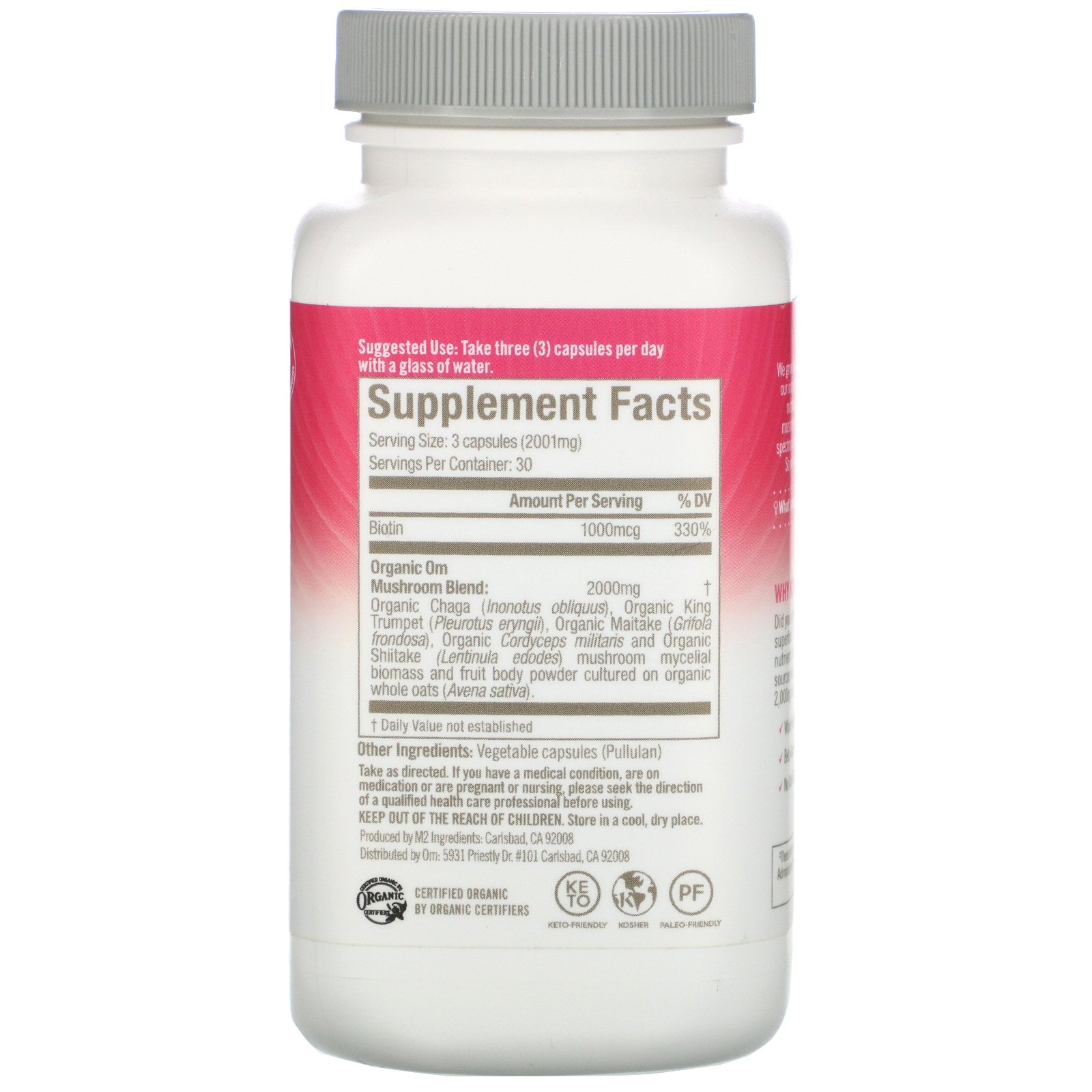 Organic Mushroom Nutrition, Beauty-Full, 667 mg, 90 Vegetarian Capsules - Imagem 2