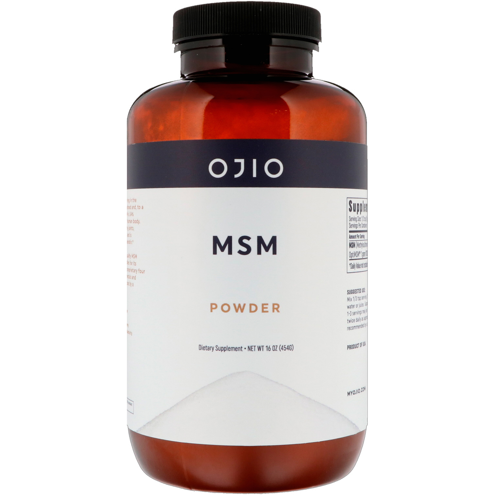 Ojio, MSM em Pó, 16 oz (454 g)