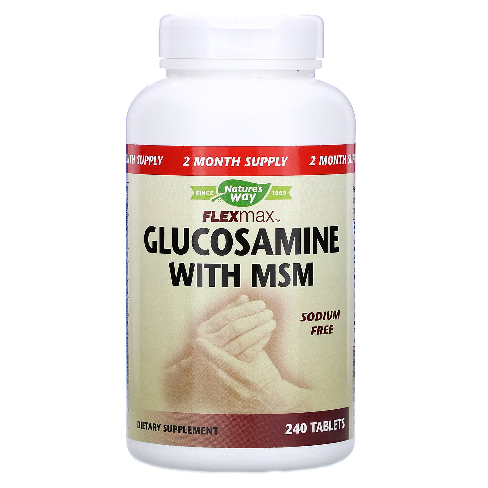 Nature's Way, Flexmax, Glucosamina com MSM, sem Sódio, 240 tabletes