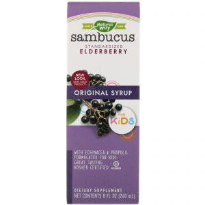 Comprar nature's way, sambucus for kids, standardized elderberry, original syrup, 8 fl oz (240 ml) preço no brasil ervas sabugueiro suplemento importado loja 99 online promoção -