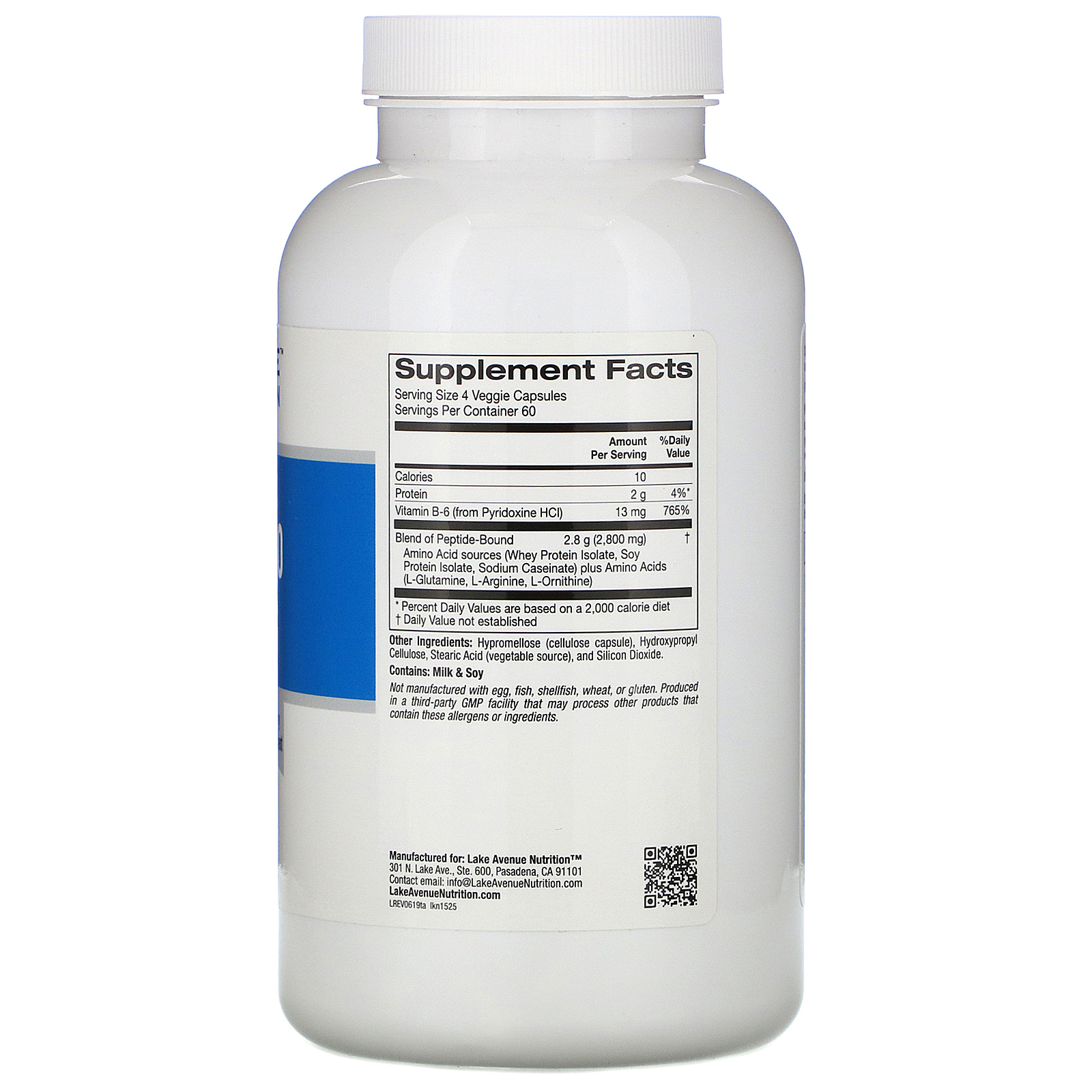 Lake Avenue Nutrition, Amino Total, 240 Cápsulas Vegetais - Imagem 2