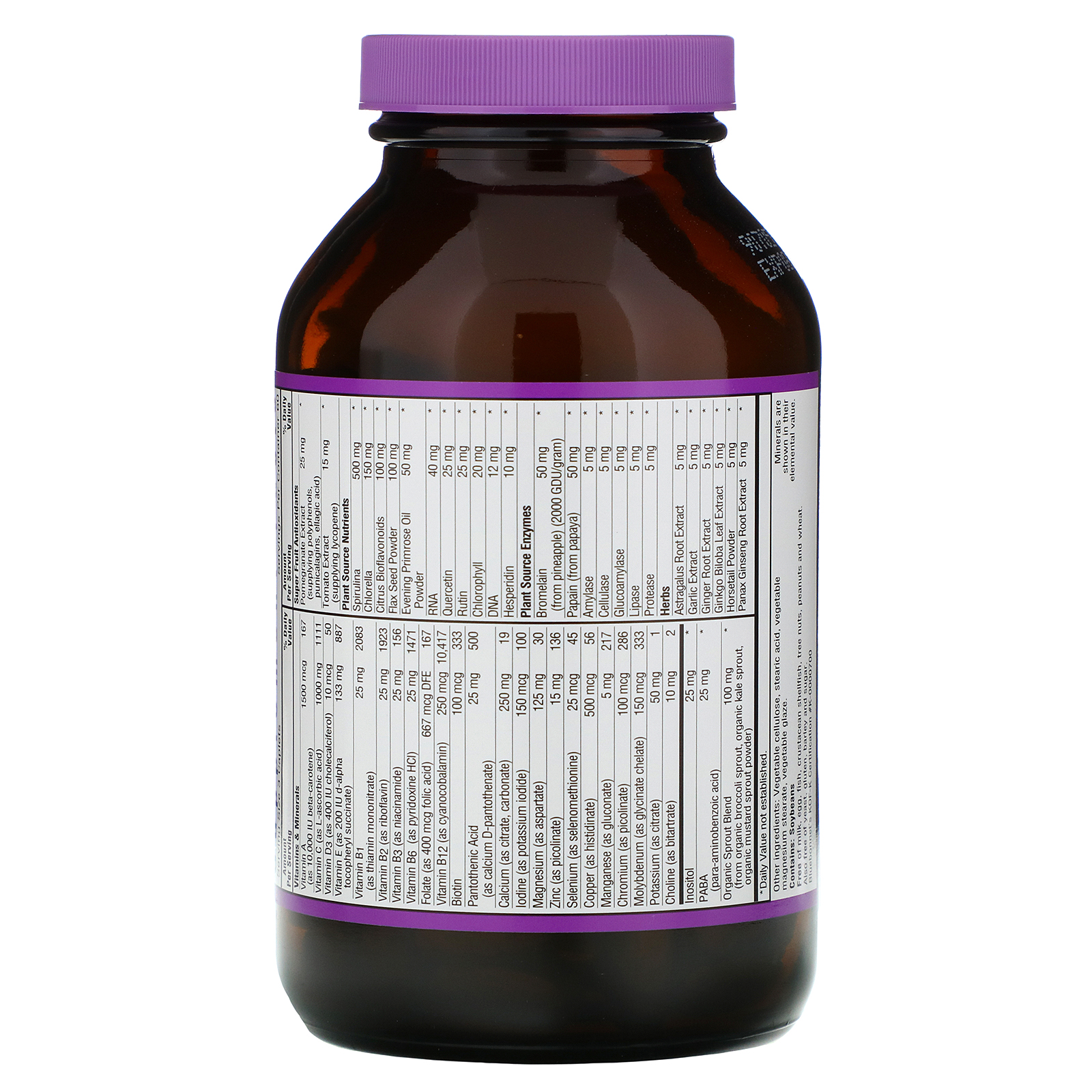Bluebonnet Nutrition, Multinutrientes Super Earth, Sem Ferro, 180 Cápsulas - Imagem 2