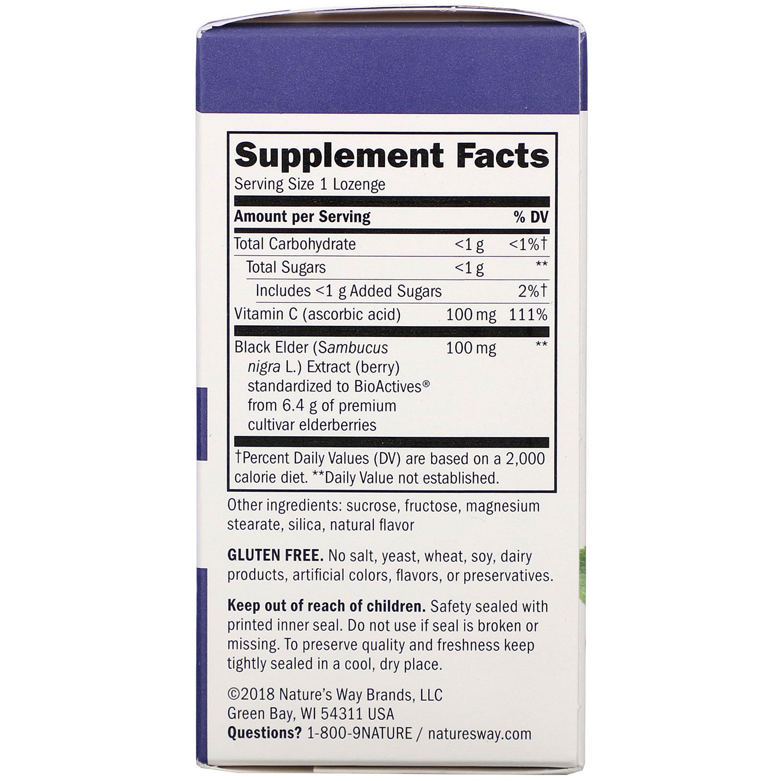 Nature's Way, Sambucus, Standardized Elderberry, Original Lozenges, 30 Lozenges - Imagem 2