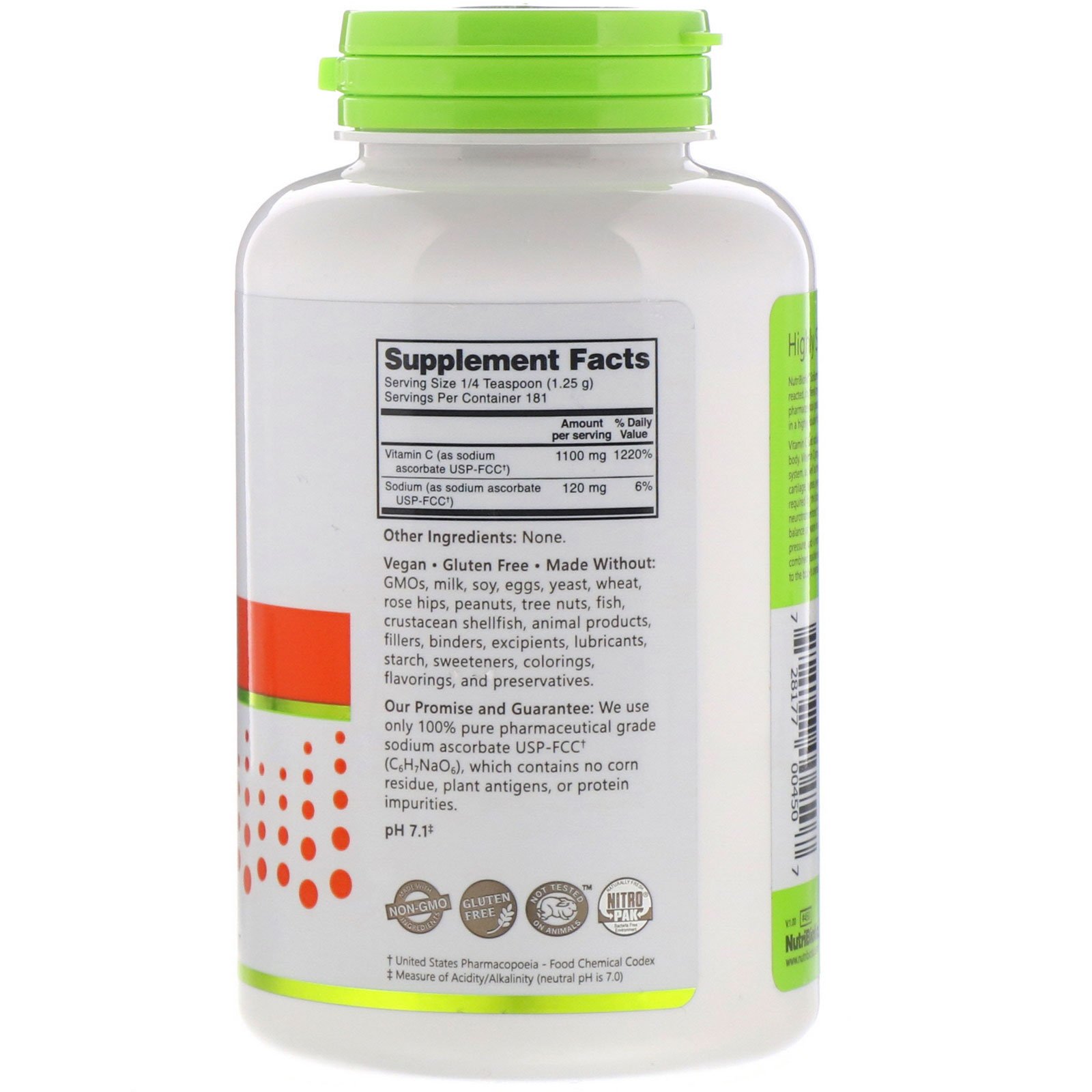 NutriBiotic, Immunity, Ascorbato de Sódio, Pó Cristalino, 227 g (8 oz) - Imagem 2