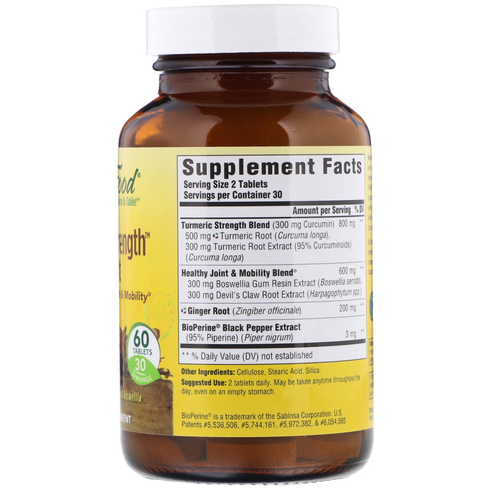 MegaFood, Turmeric Strength for Joint, 60 Tablets - Imagem 2