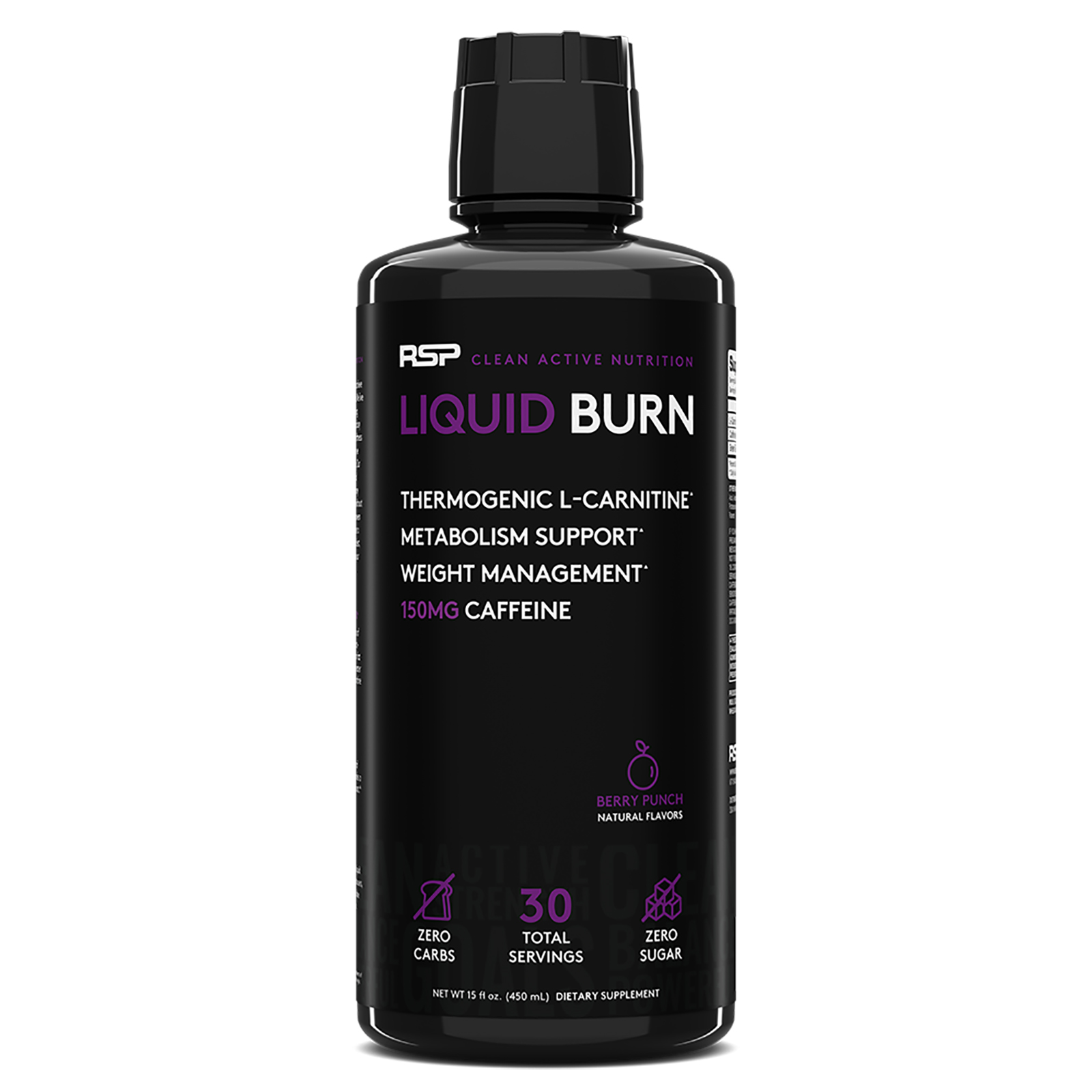 RSP Nutrition, Liquid Burn, Thermogenic L-Carnitine, Berry Punch, 15 fl oz (450 ml)