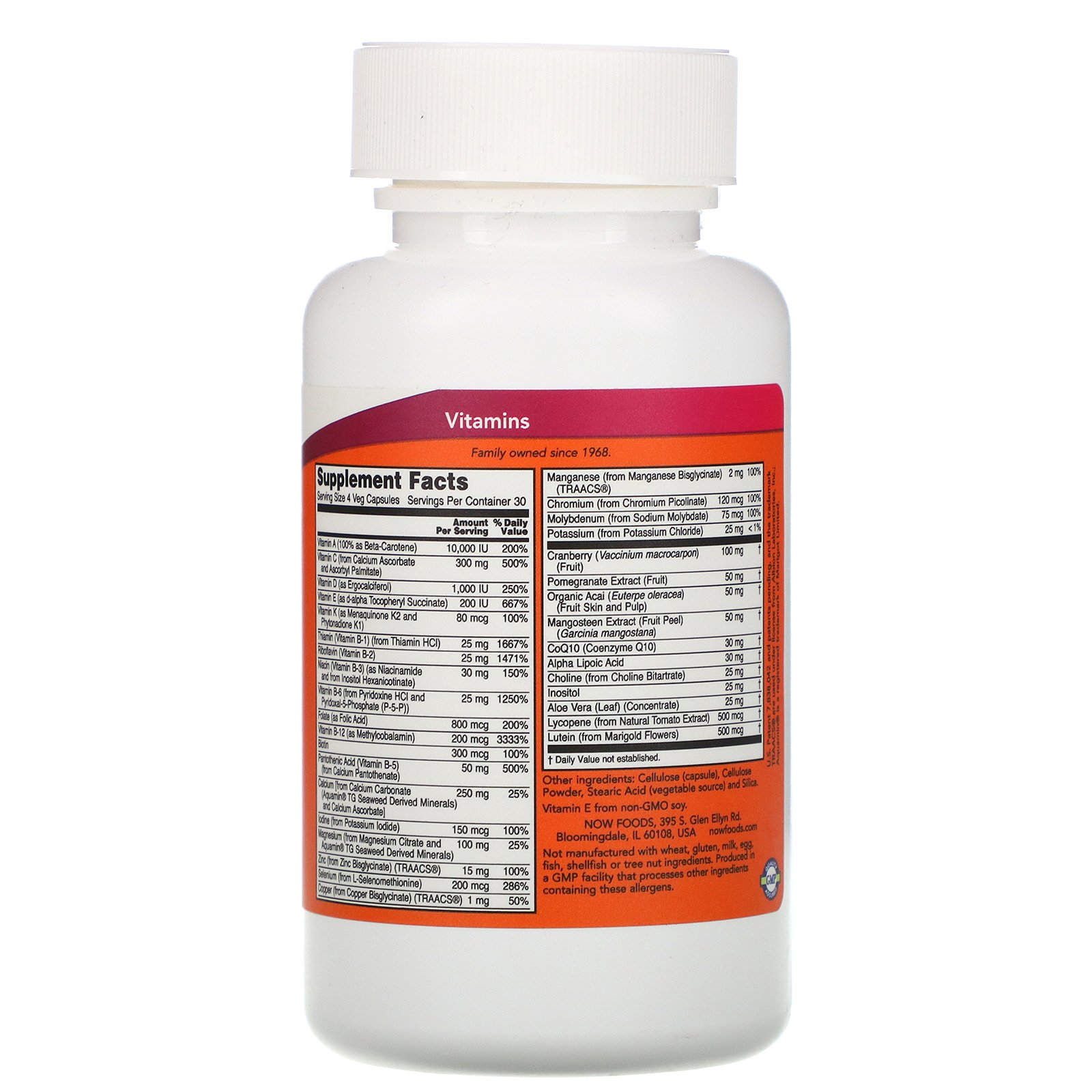 Now Foods, Eve Cápsulas, Multivitamínico Superior para Mulheres, Sem Ferro, 120 Cápsulas Vegetais - Imagem 2