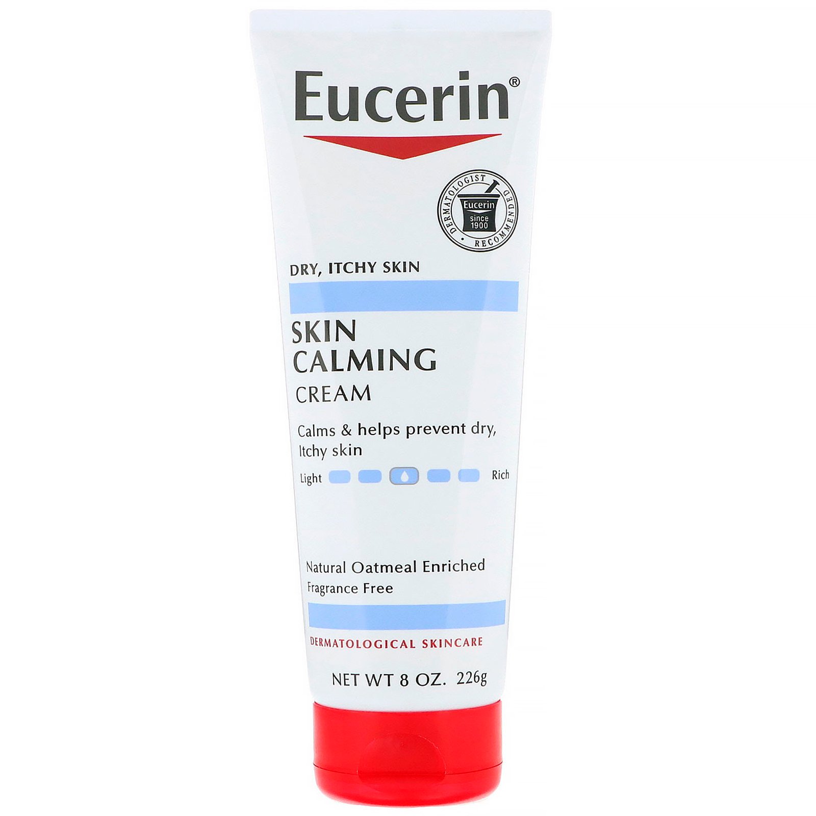 Eucerin, Skin Calming Creme, Pele Seca e Com Coceira, Sem Fragrância, 226 g (8 oz)