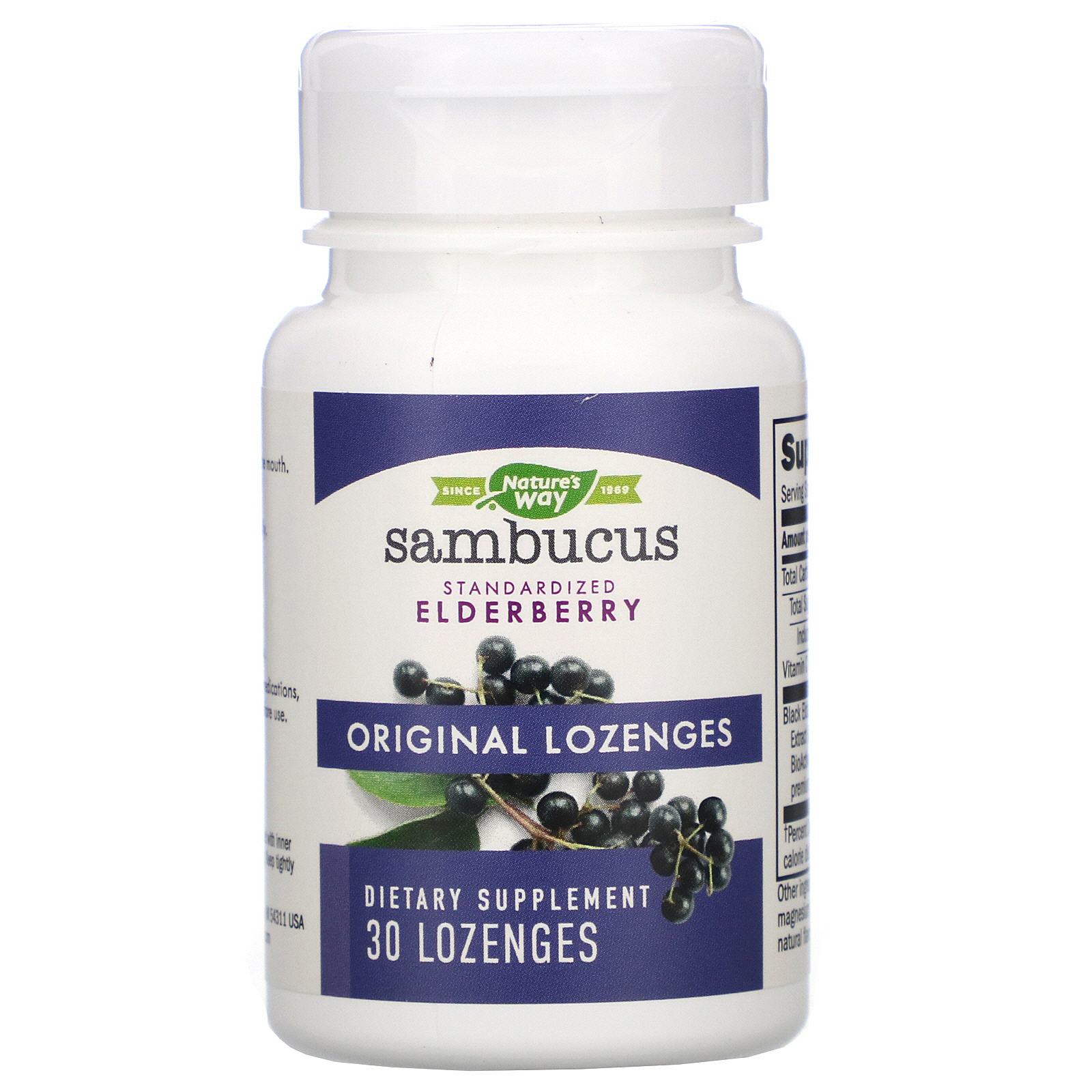 Nature's Way, Sambucus, Standardized Elderberry, Original Lozenges, 30 Lozenges - Imagem 3