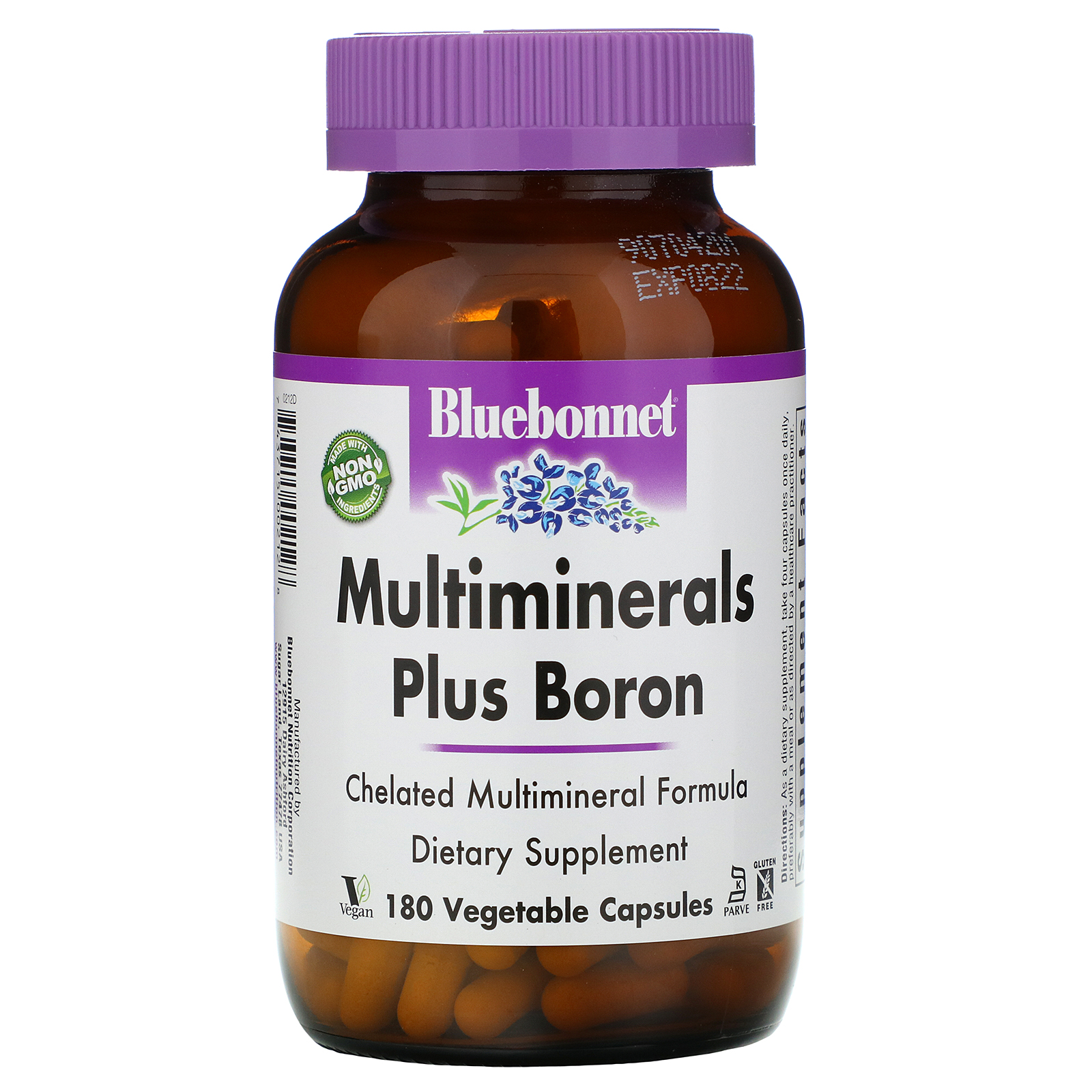 Bluebonnet Nutrition, Multiminerais, com Boro, 180 Vcaps