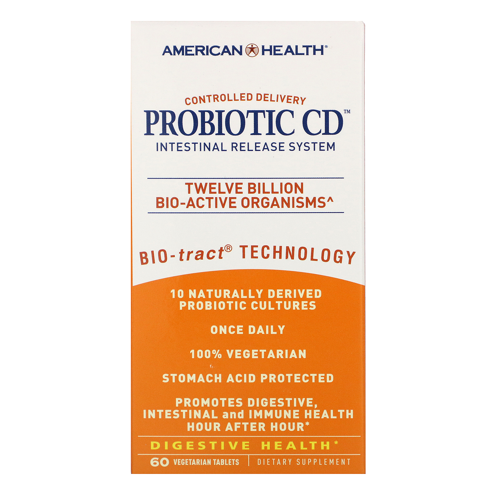 American Health, Probiotic CD, Intestinal Release System, 60 Vegetarian Tablets