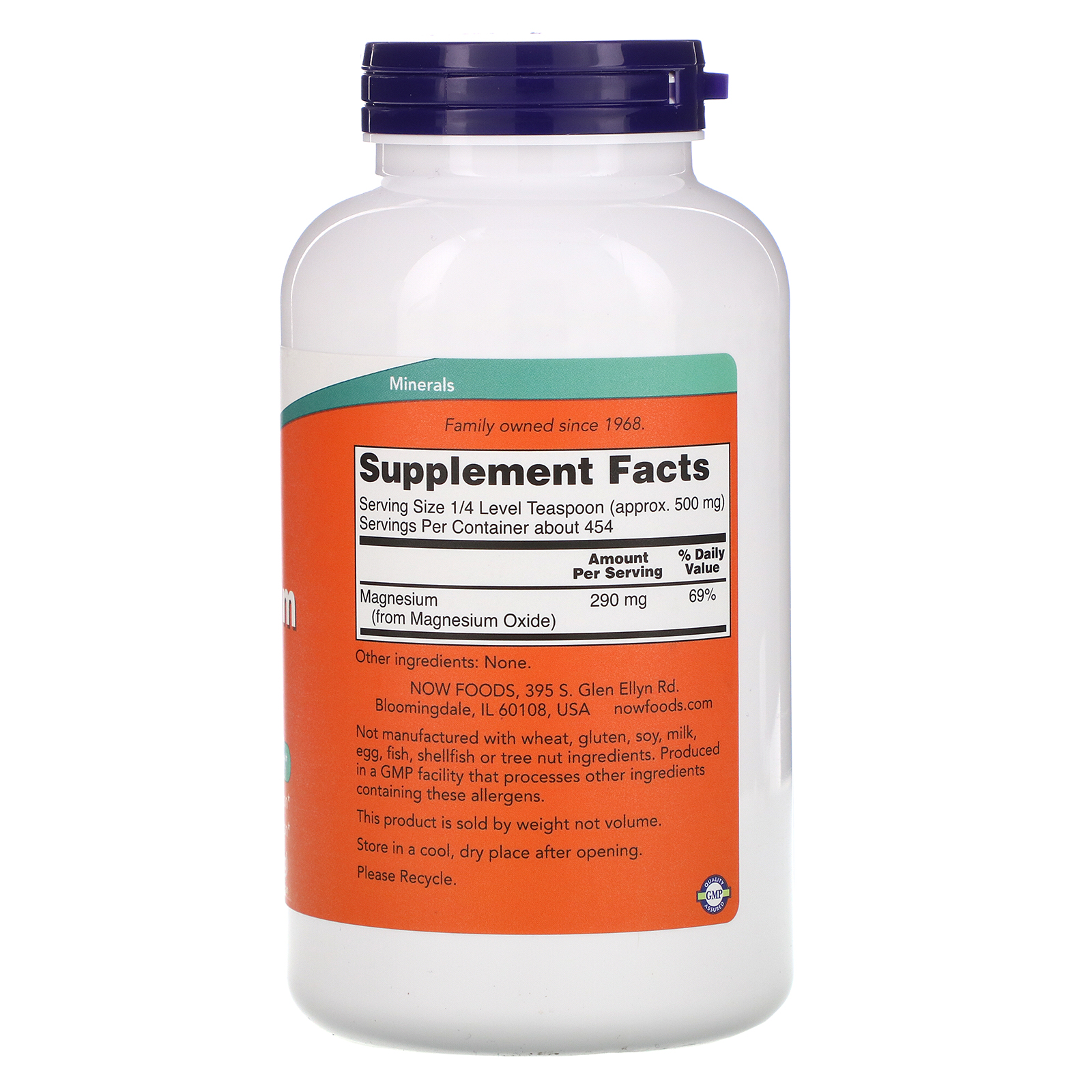 Now Foods, Óxido de Magnésio em Pó Puro, 227 g (8 oz) - Imagem 2