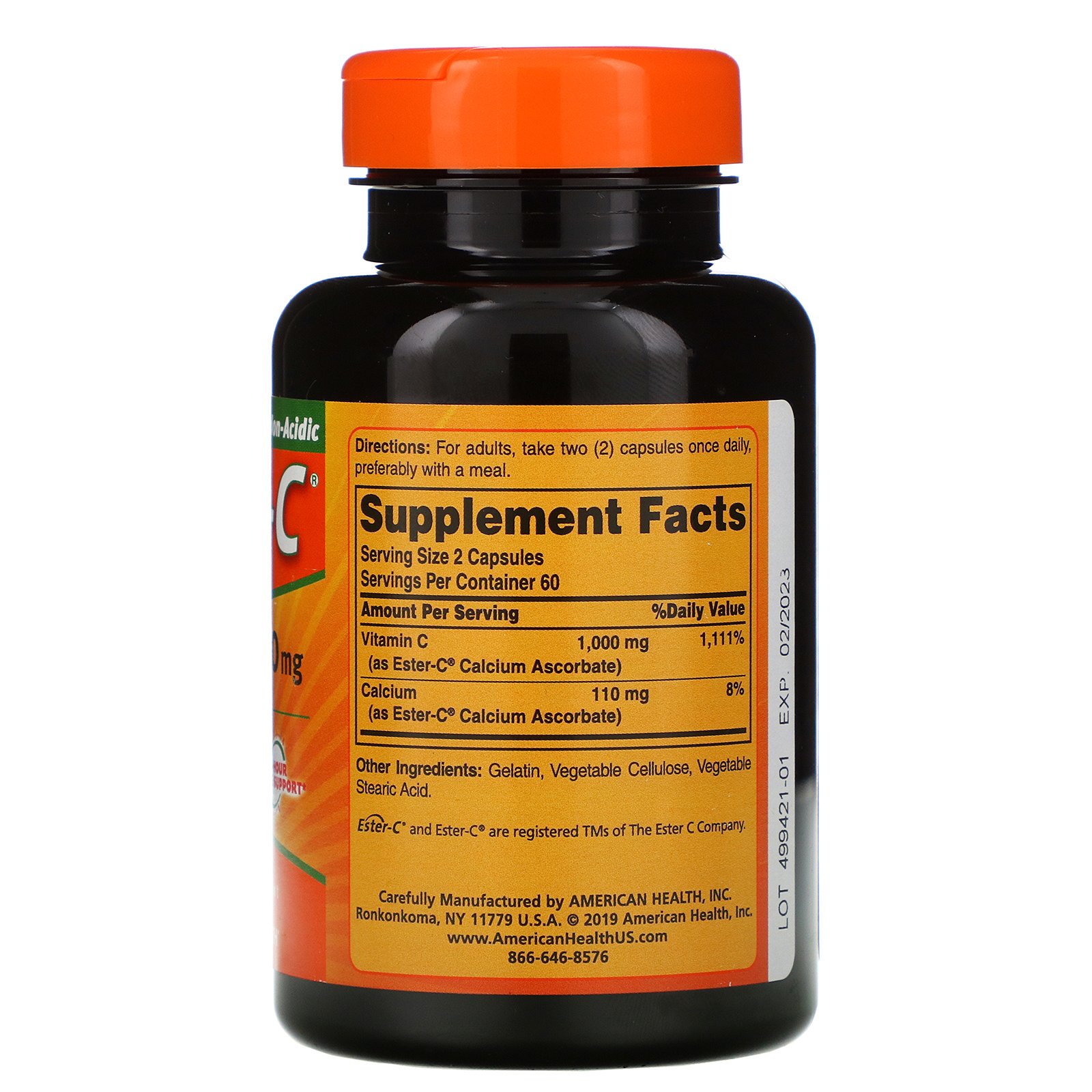 American Health, Ester-C, 500 mg, 120 Cápsulas - Imagem 2