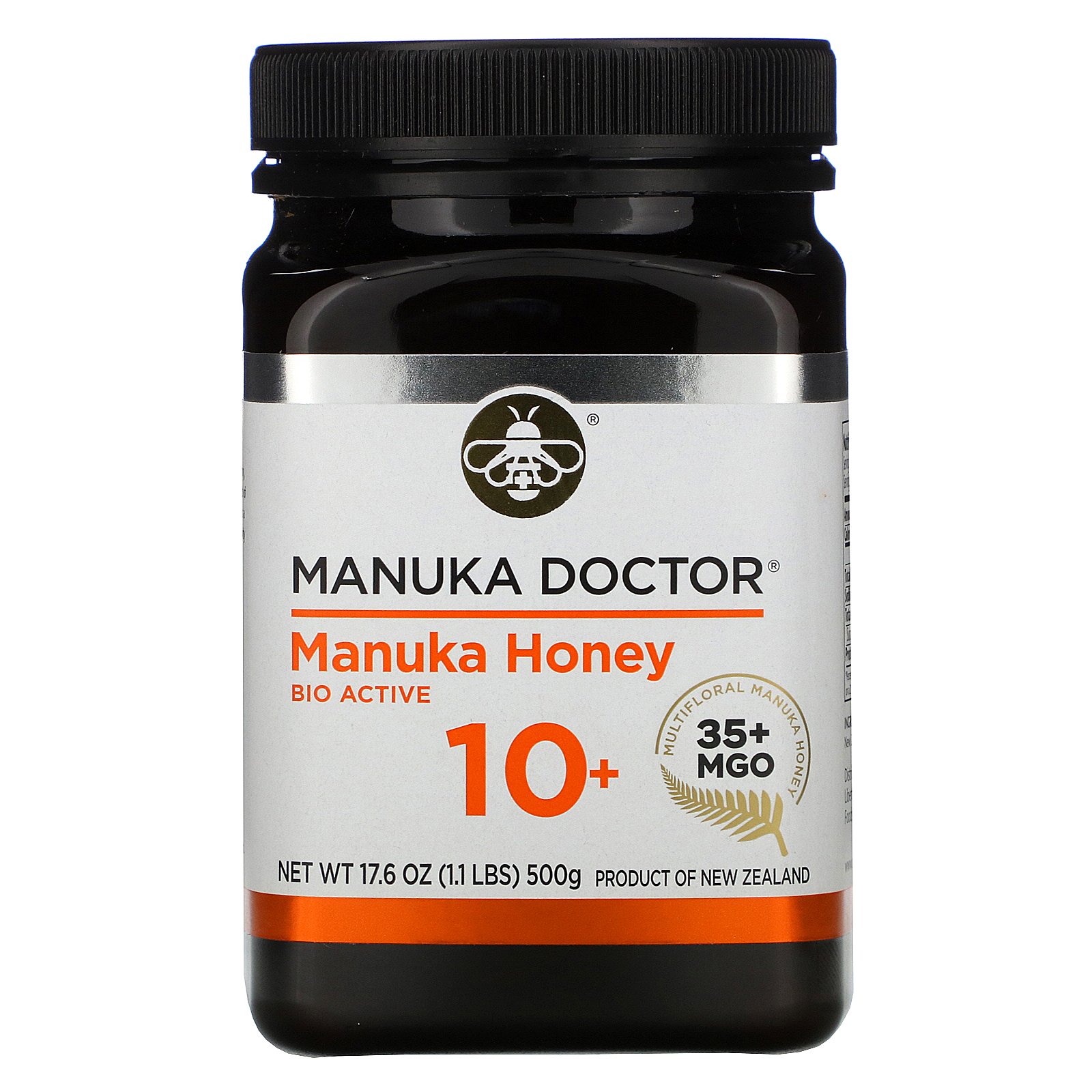 Manuka Doctor, Manuka Honey, Bio Active 10+, MGO 35+, 17.6 oz (500 g)