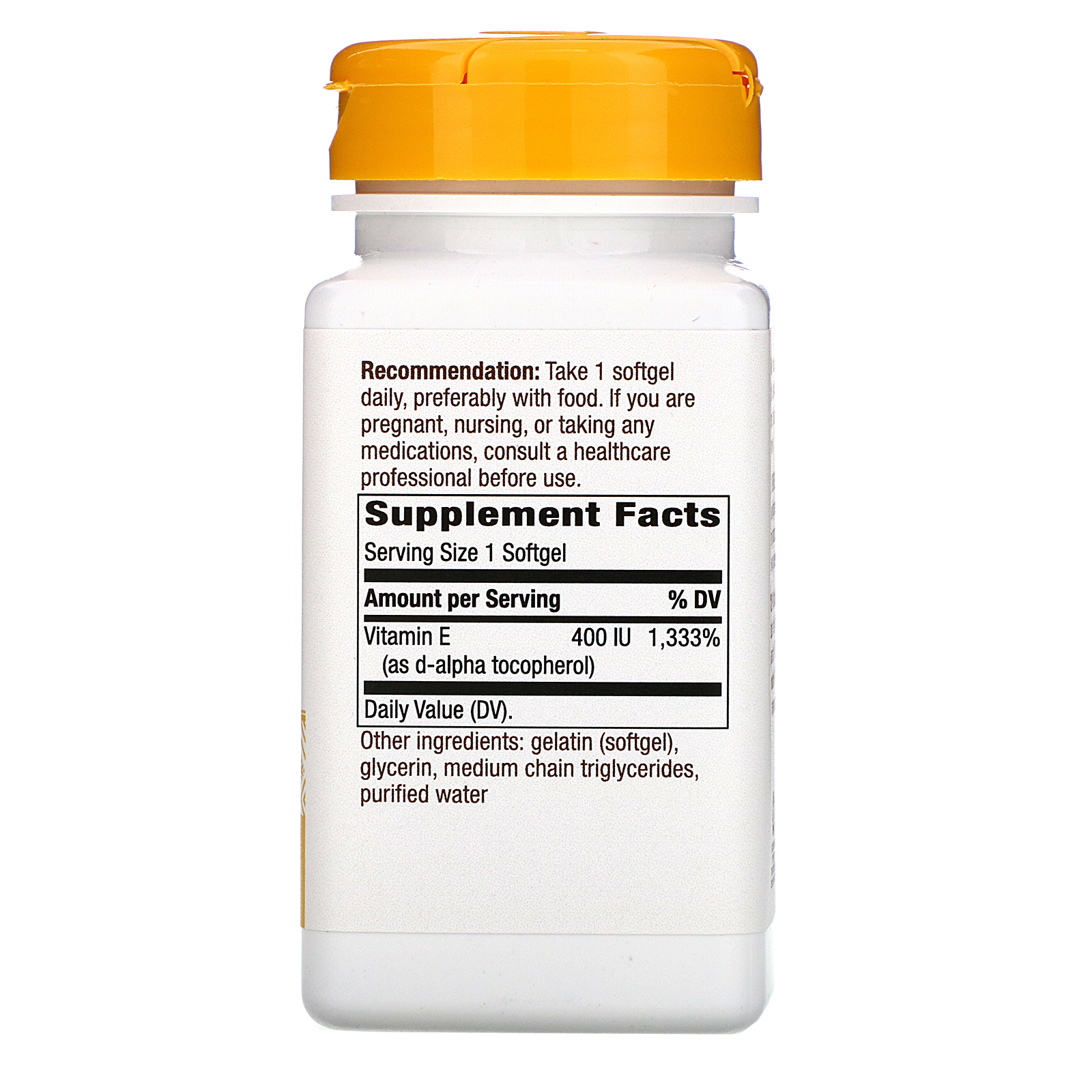 Nature's Way, Vitamina E, 400 UI, 100 Cápsulas de Softgel - Imagem 2