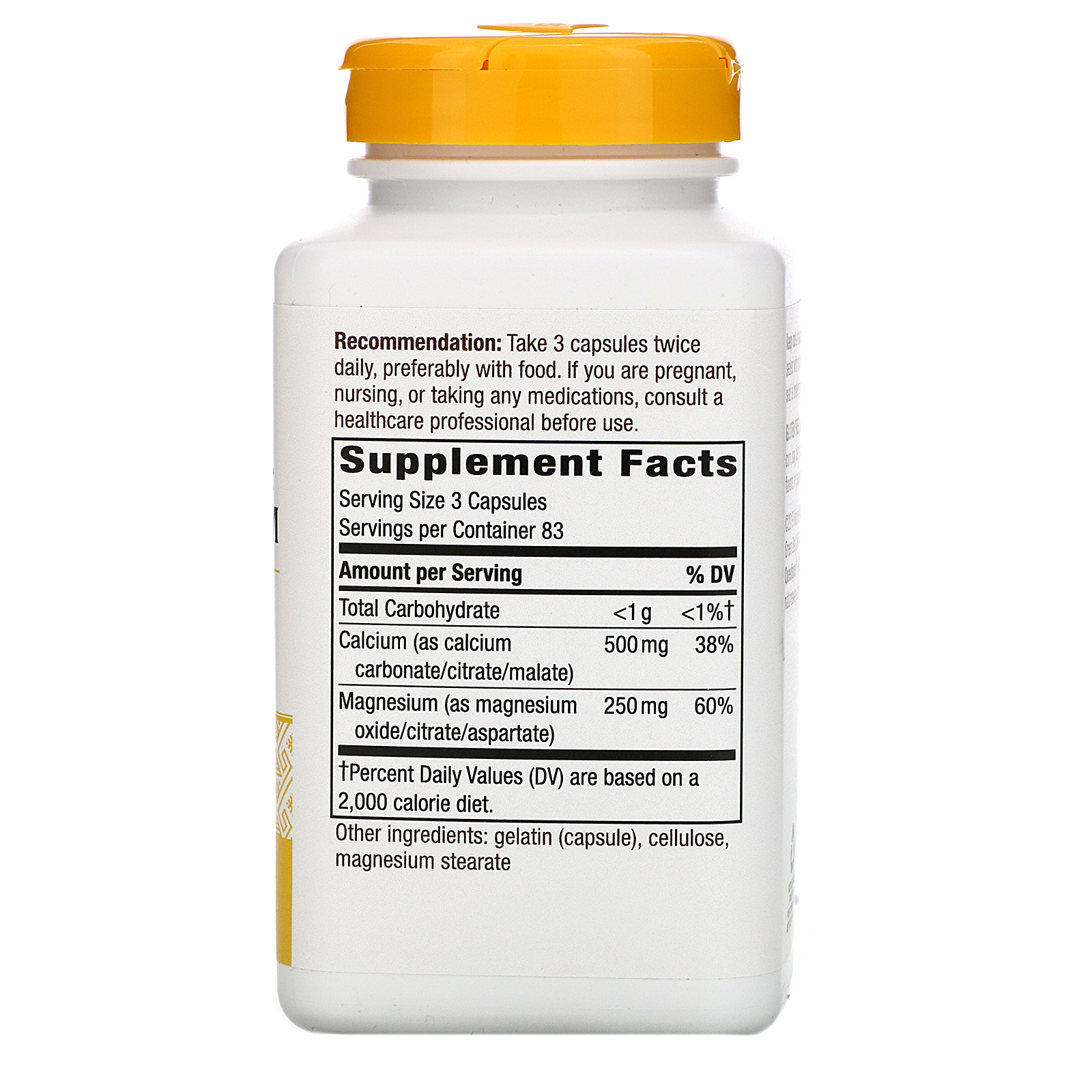 Nature's Way, Calcium & Magnesium Mineral Complex, 750 mg, 250 Capsules - Imagem 2
