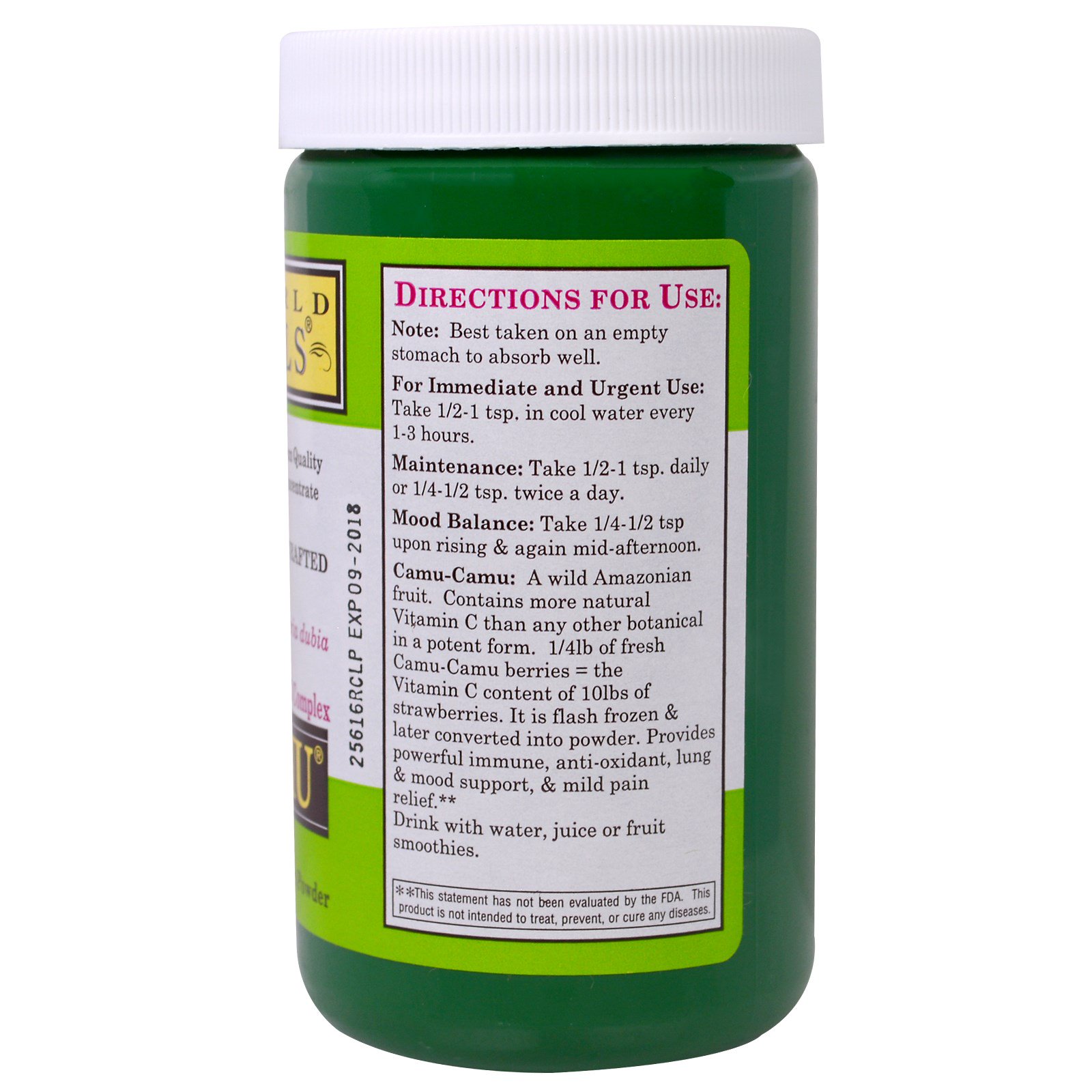 Whole World Botanicals, Pó de Camu Royal, 100 g (3,5 oz) - Imagem 3