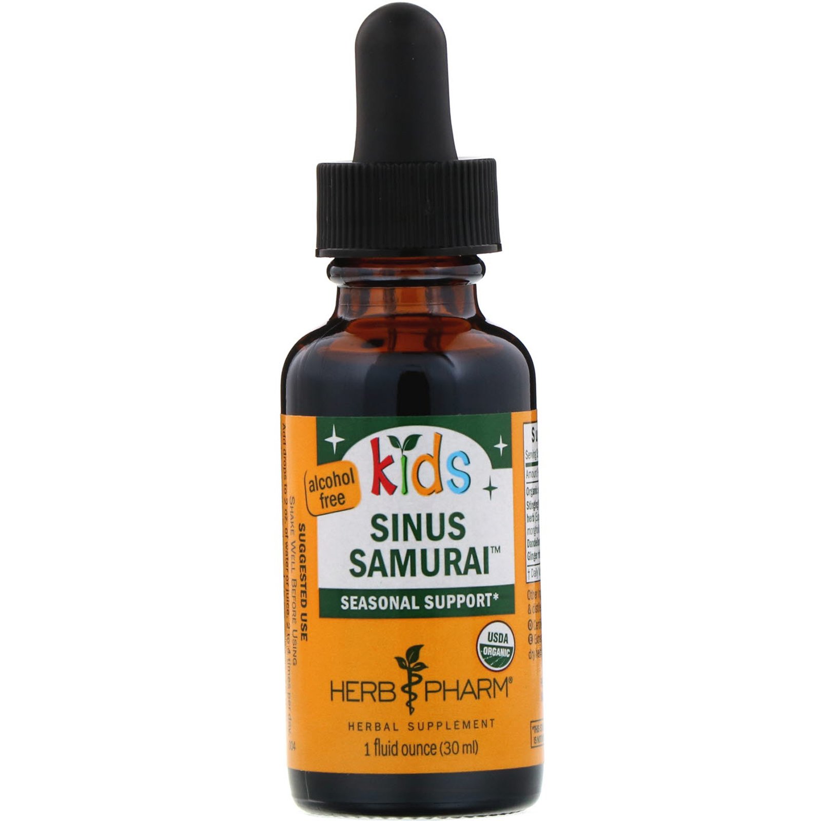 Herb Pharm, Sinusite Samurai para Criança, Sem Álcool, 30 ml